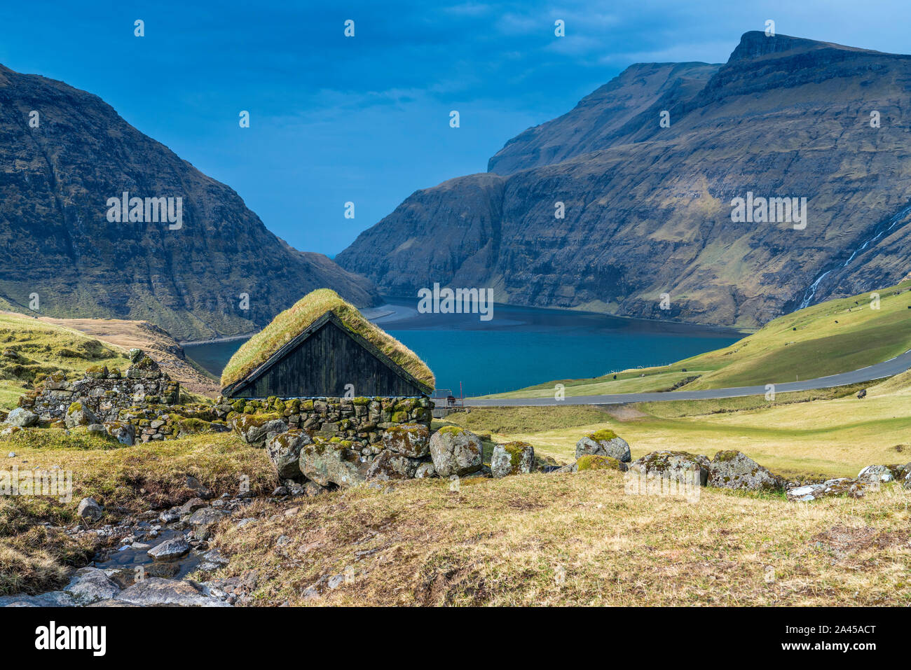 The old farm, Saksun, Streymoy, Faroe Islands, Denmark Stock Photo Alamy