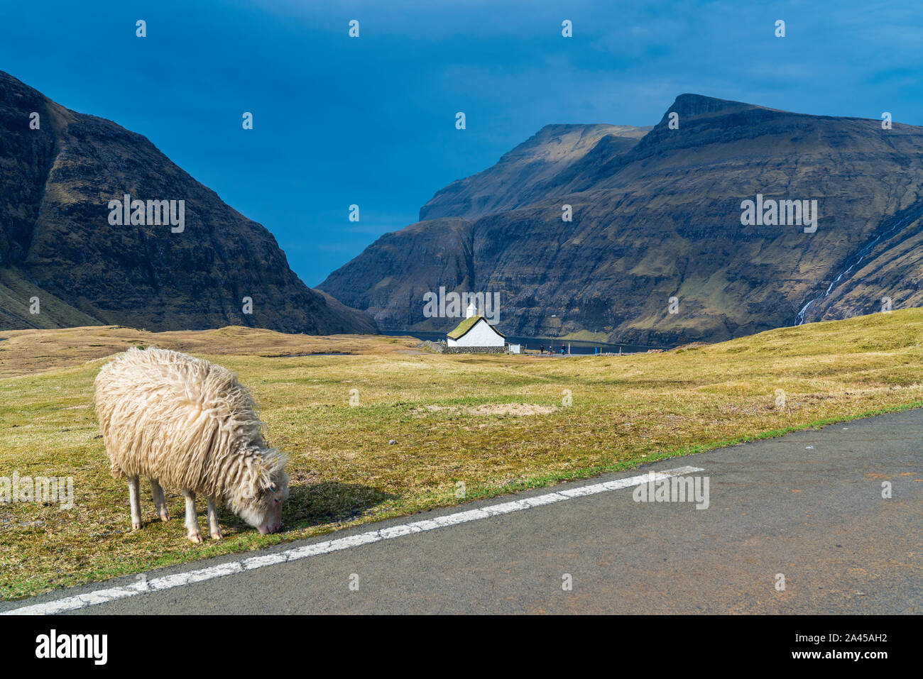 Saksun, Streymoy, Faroe Islands, Denmark Stock Photo