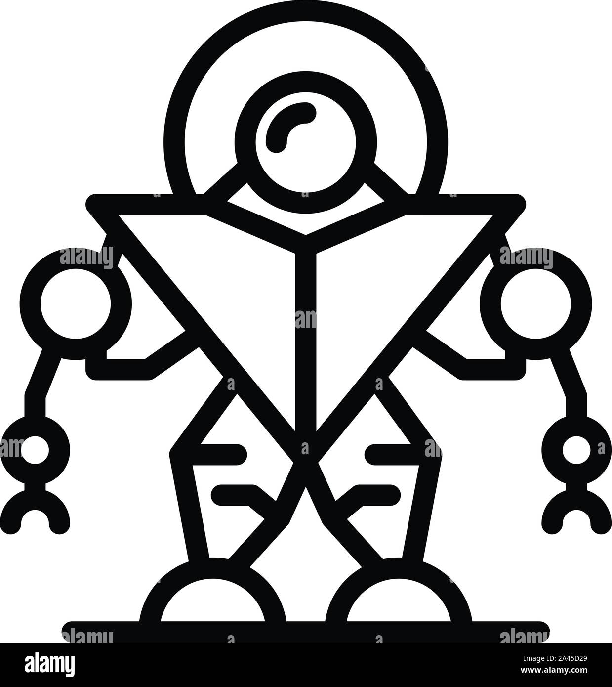 Robot icon, outline style Stock Vector Image & Art - Alamy