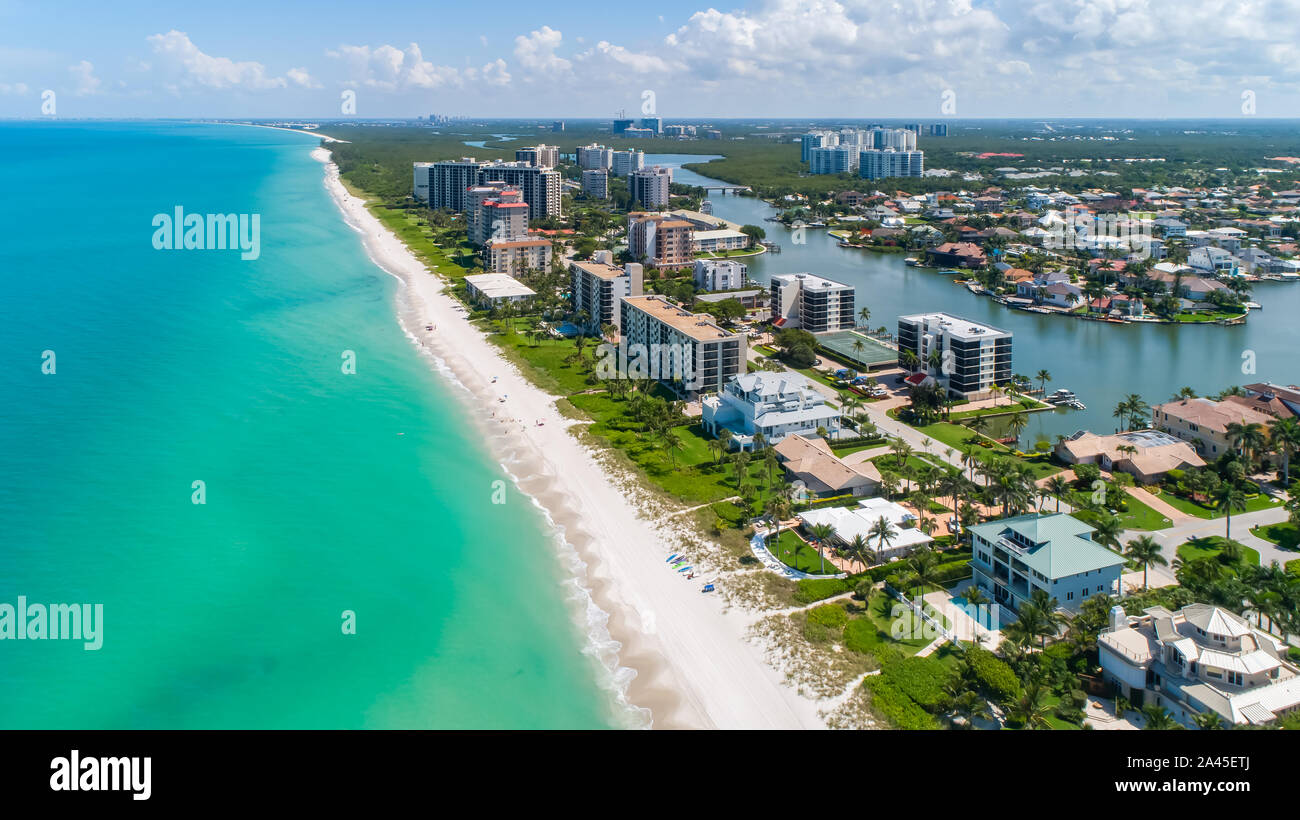 Vanderbilt Beach Naples Park area of Southwest Florida on the Gulf Coast near Fort Myers and Marco Island Stock Photo