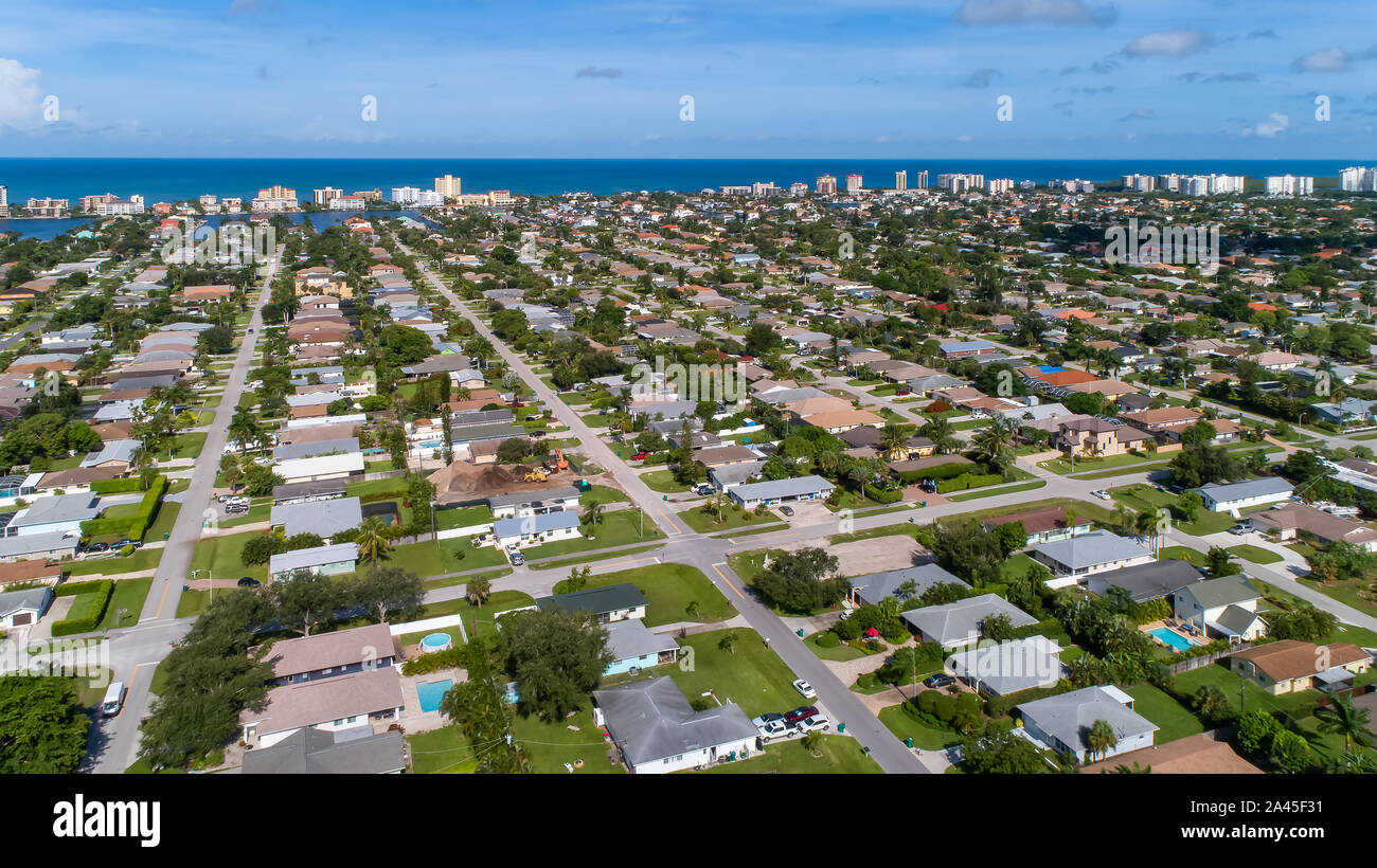 Naples Park area of Southwest Florida near Wiggins Pass and Fort Myers and Bonita Springs Stock Photo