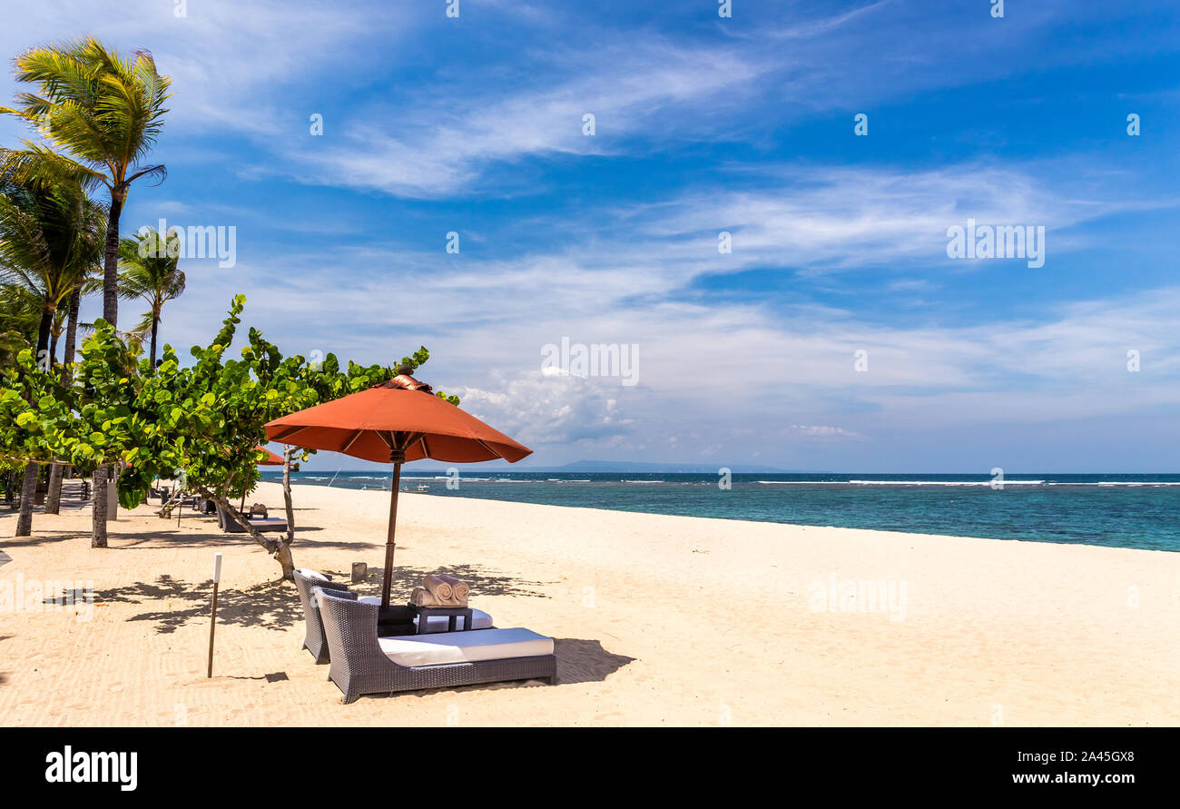 Paradise Geger beach on Bali island in Indonesia Stock Photo