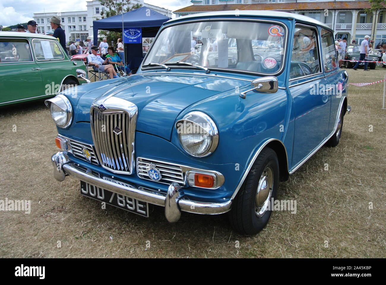 A 1967 Riley Elf parked up on display at the English Riviera classic car show, Paignton, Devon, England, UK. Stock Photo