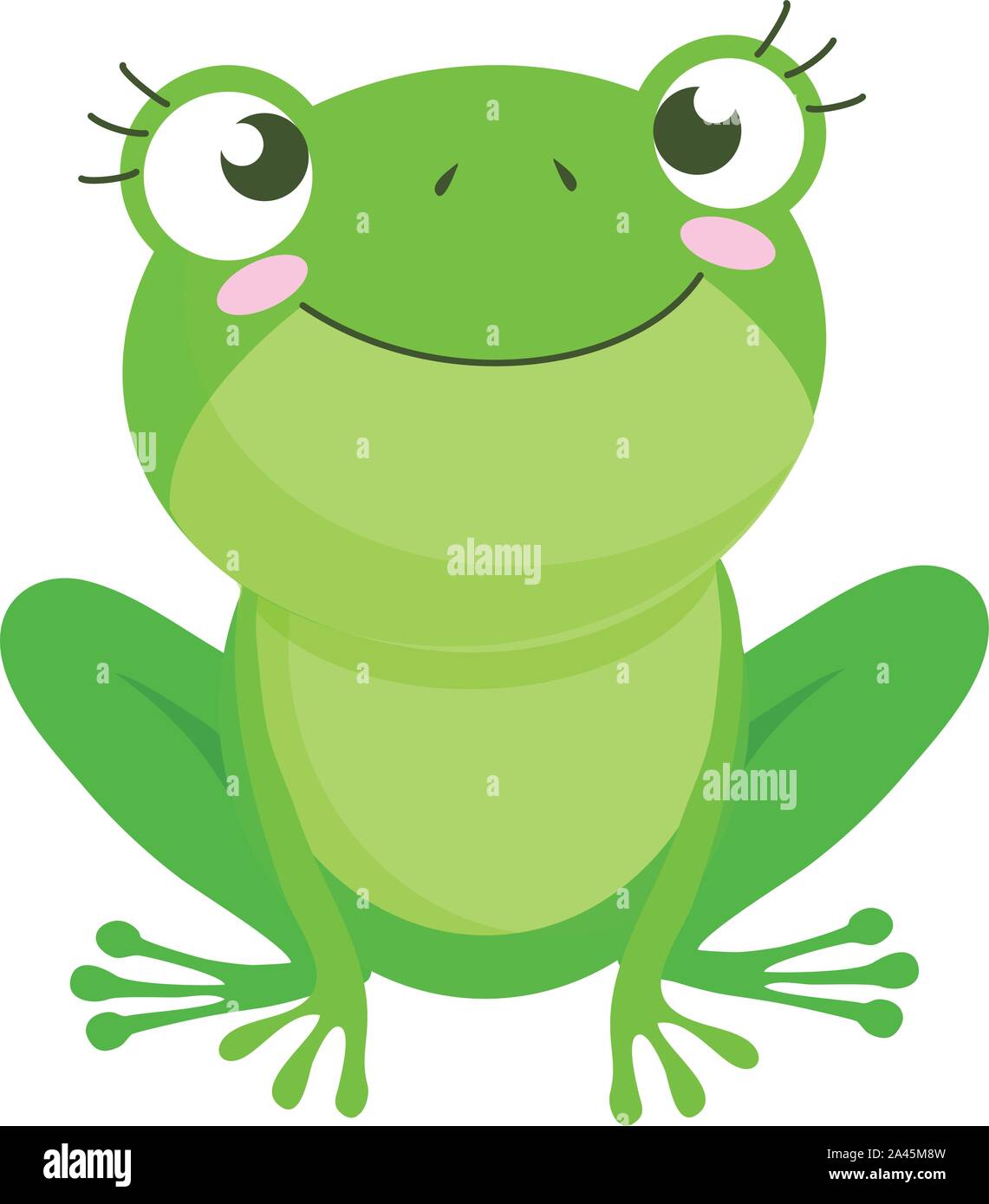 Cartoon Vector of Green cute baby frog isolated on white background Stock  Vector Image & Art - Alamy