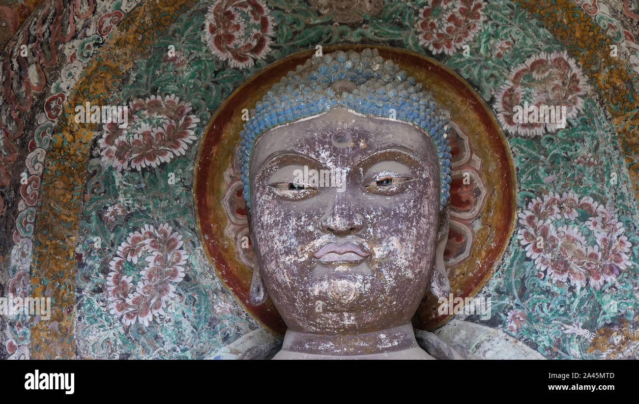 Maijishan Cave-Temple Complex in Tianshui city, Gansu Province China. A ...