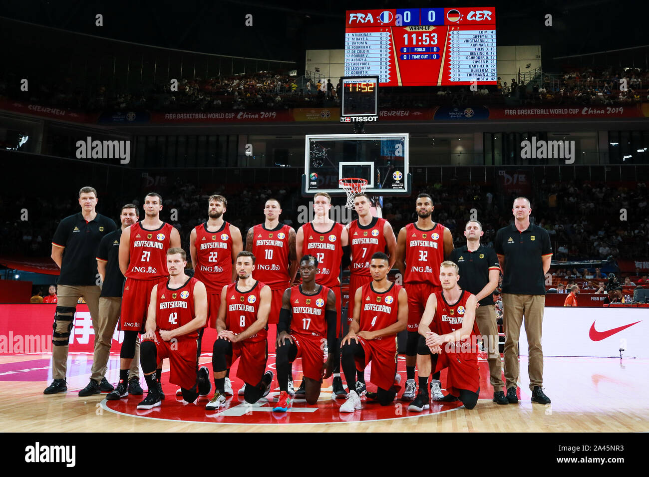 Players of the starting lineup of Germany national basketball team