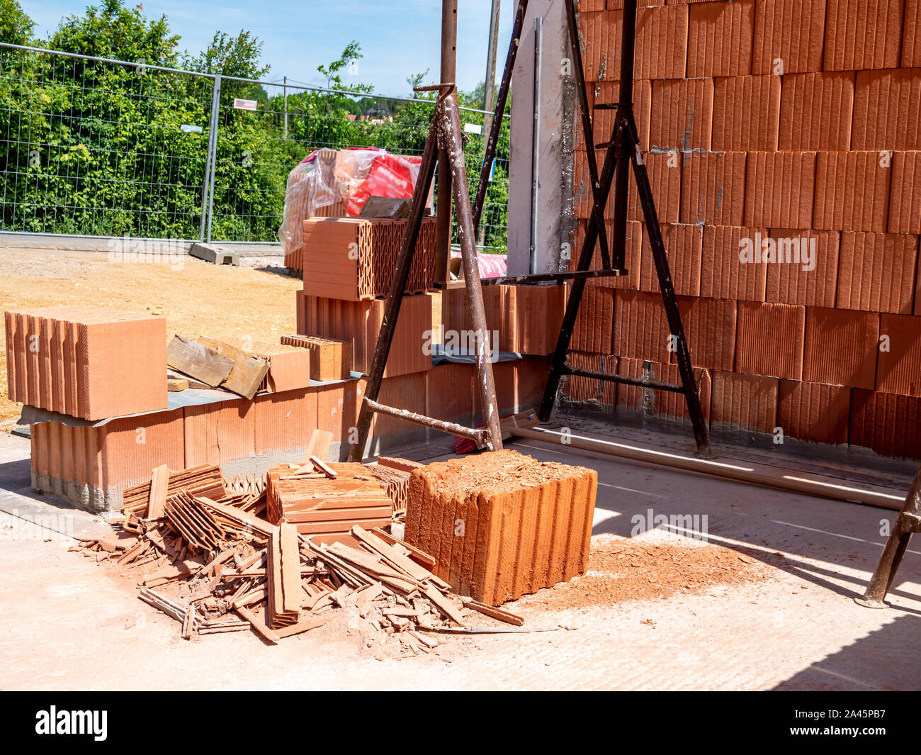 Shell of a brick house Stock Photo - Alamy