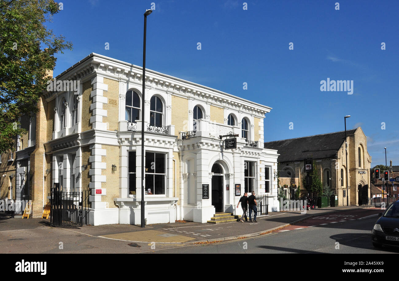 The Old Post Office and Chapel, George Street, Huntingdon, Cambridgeshire, England, UK Stock Photo