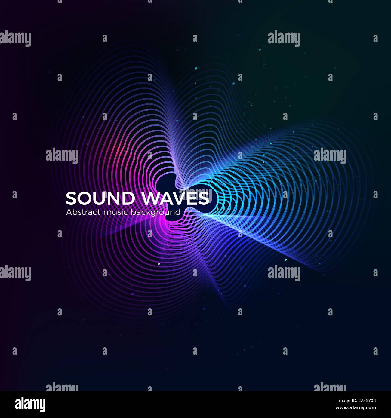 Dynamic radial sound equalizer design. Music album cover template. Abstract circular digital data form. Vector illustration Stock Vector