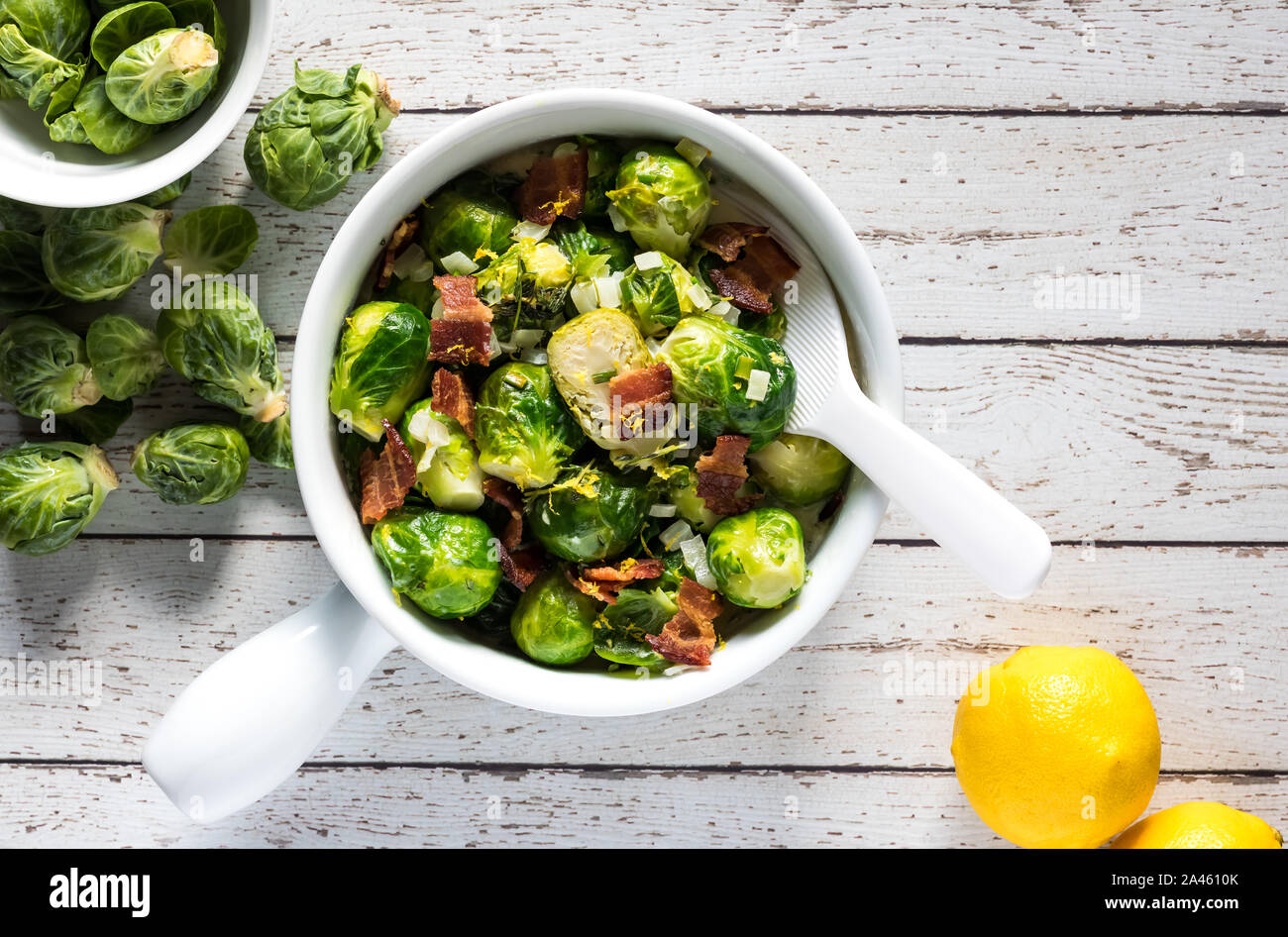 Cooked Brussel sprouts. Stock Photo
