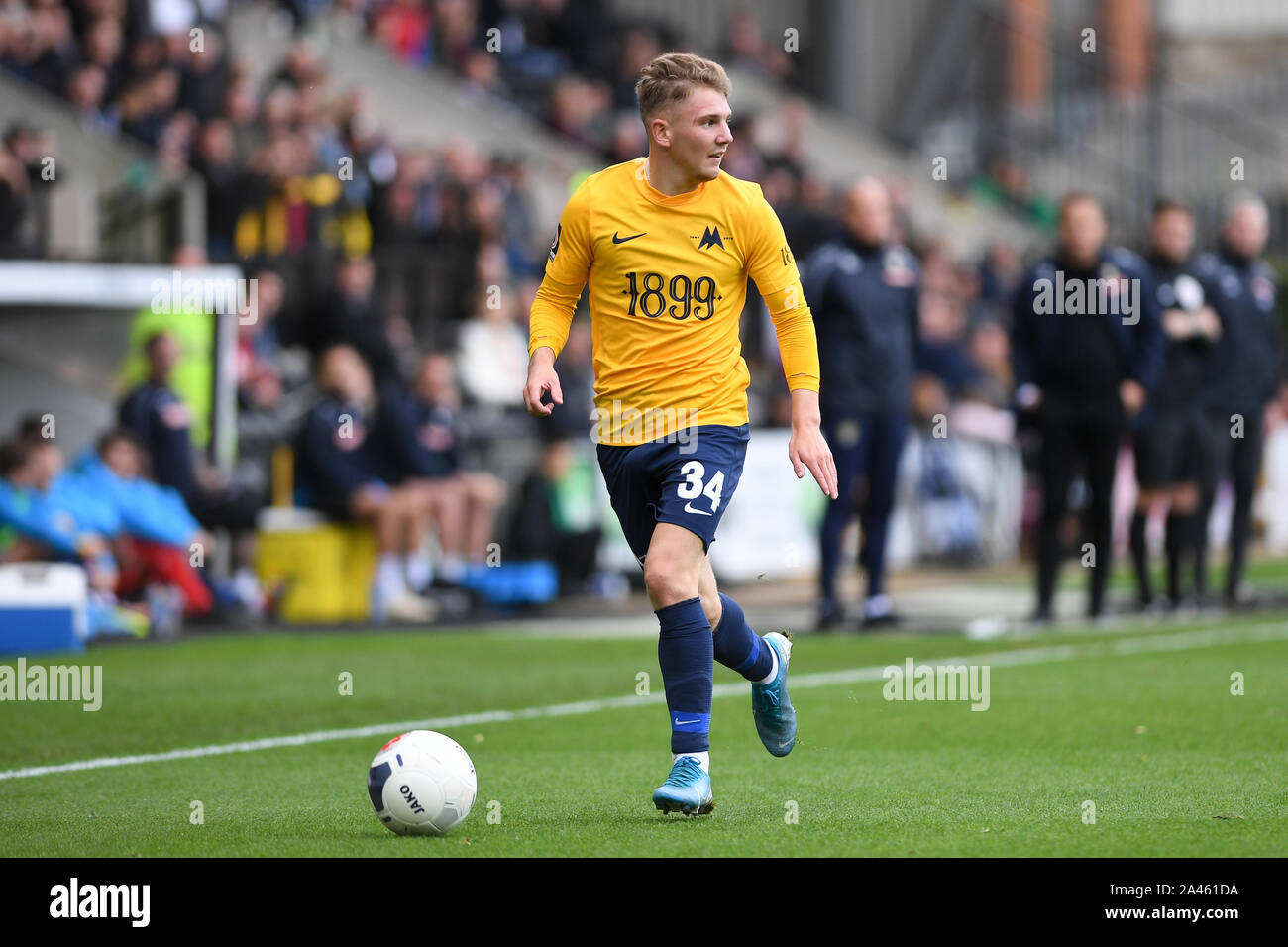 NOTTINGHAM, ENGLAND. OCTOBER 12TH Ben Whitfield of Torquay United during the Vanarama National League match between Notts County and Torquay United at Meadow Lane, Nottingham on Saturday 12th October 2019. (Credit: Jon Hobley | MI News) Editorial Use Only Credit: MI News & Sport /Alamy Live News Stock Photo