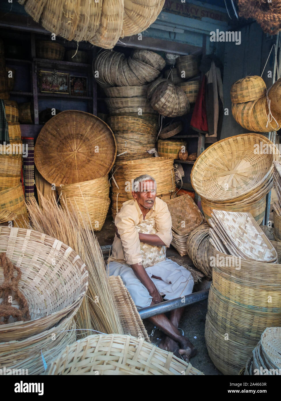 Indian baskets hires stock photography and images Alamy