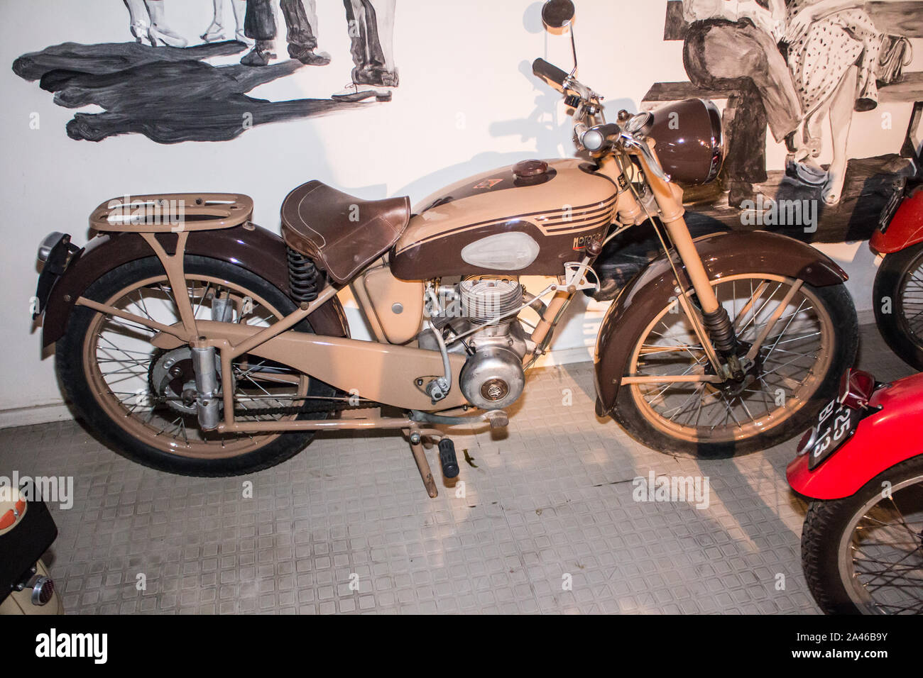 Marseille (France) Musée de la moto - Motorcycle museum : Motoconfort C45S  125cc 1953 (French Stock Photo - Alamy