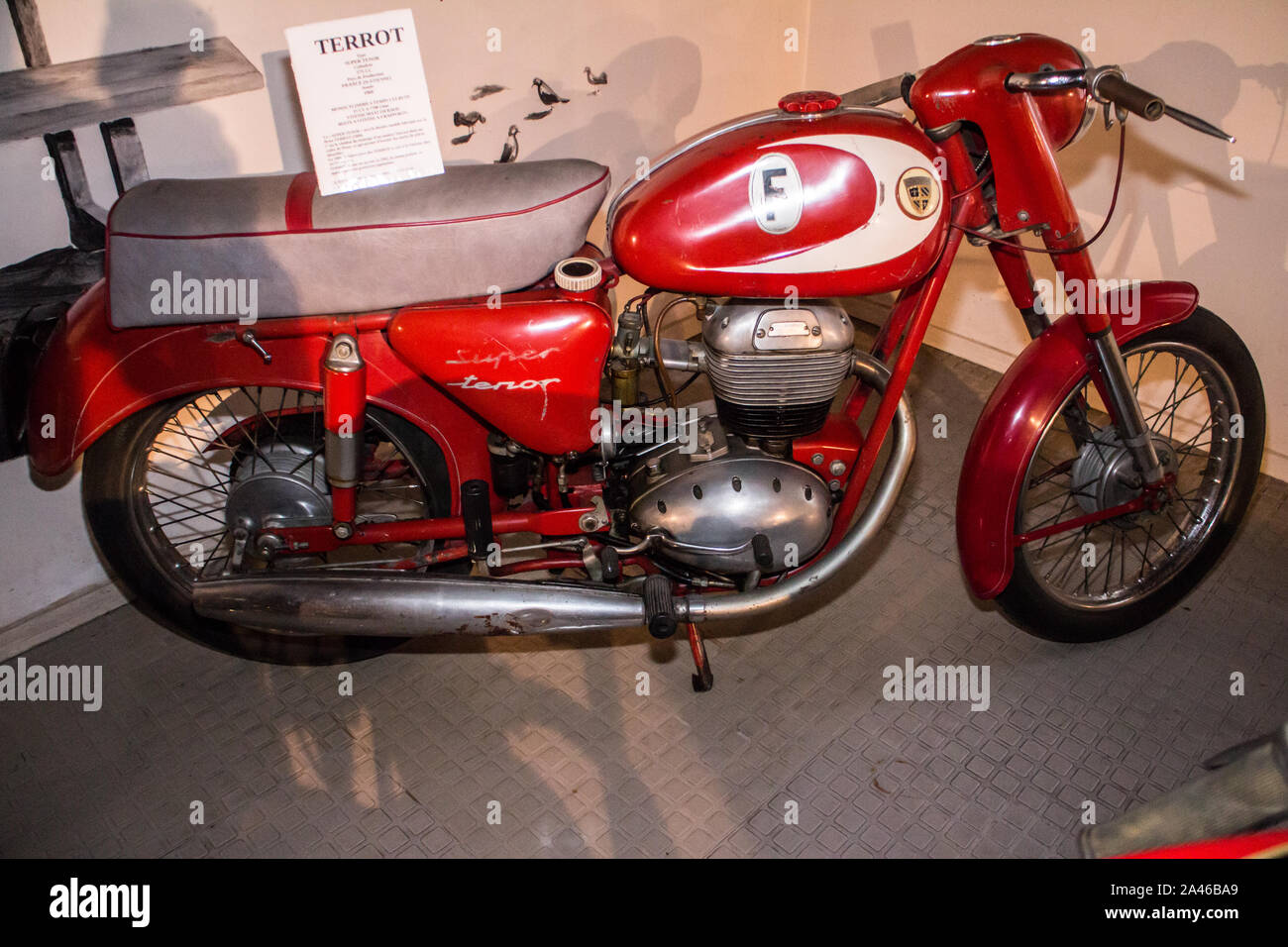 Marseille (France) Musée de la moto - Motorcycle museum Terrot Super tenor 175cc 1960 (French) Stock Photo
