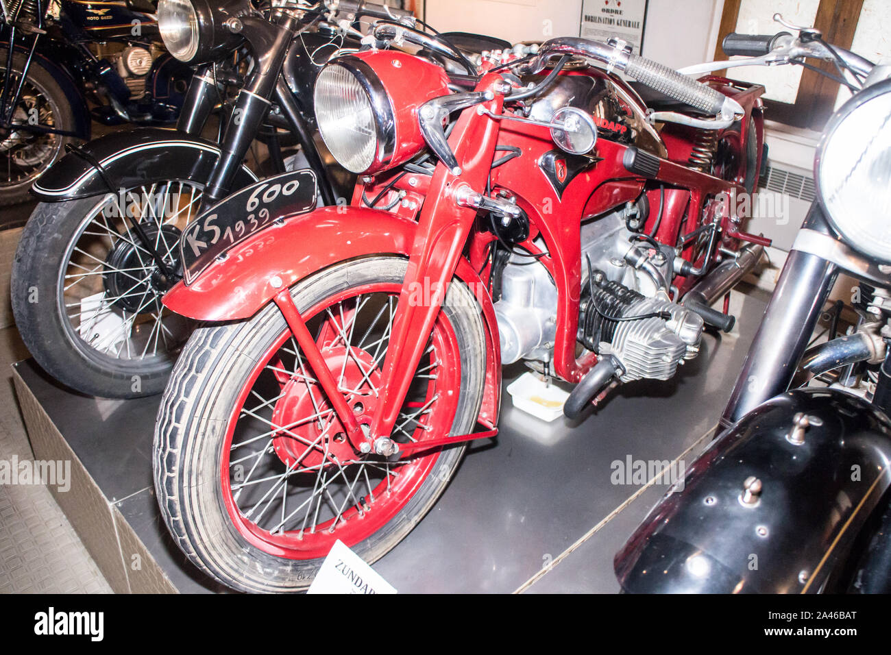 Marseille (France) Musée de la moto - Motorcycle museum . Zündapp KS600 1939 (German) Stock Photo