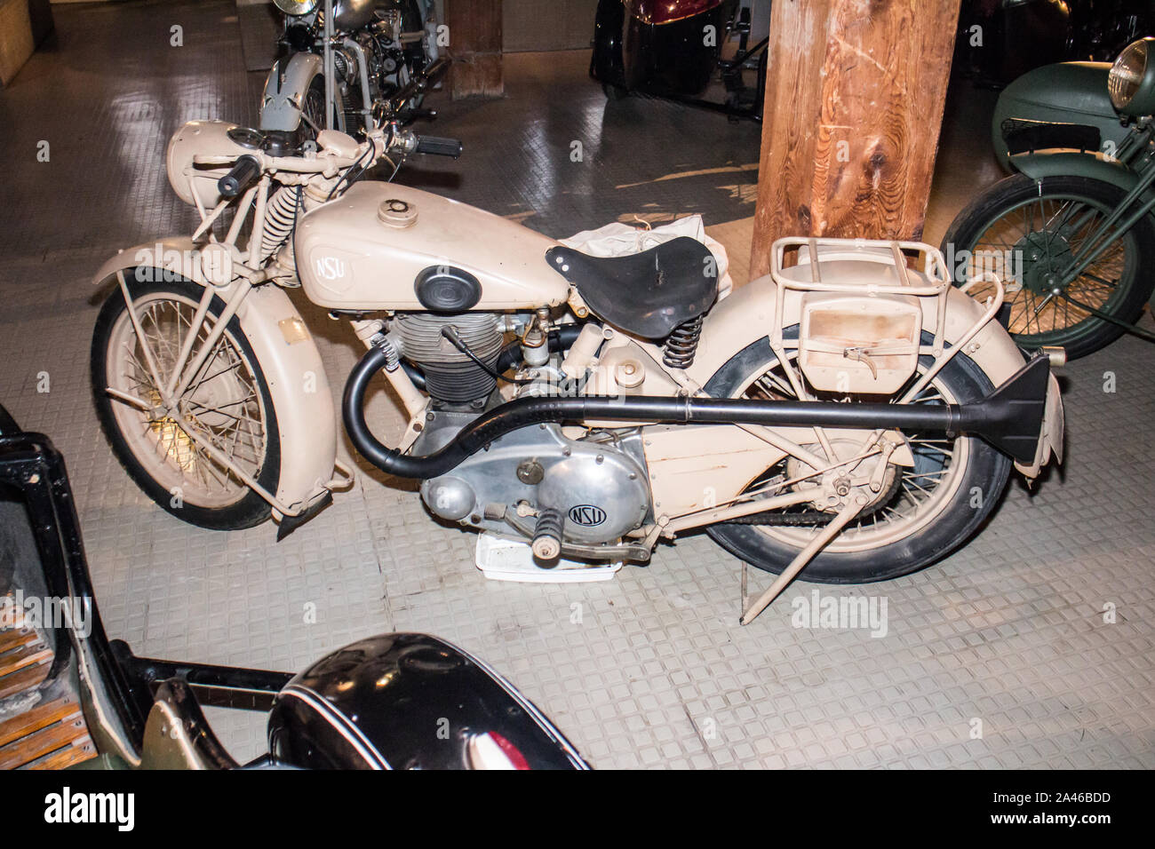 Marseille (France) Musée de la moto - Motorcycle museum : NSU WW2 Stock Photo