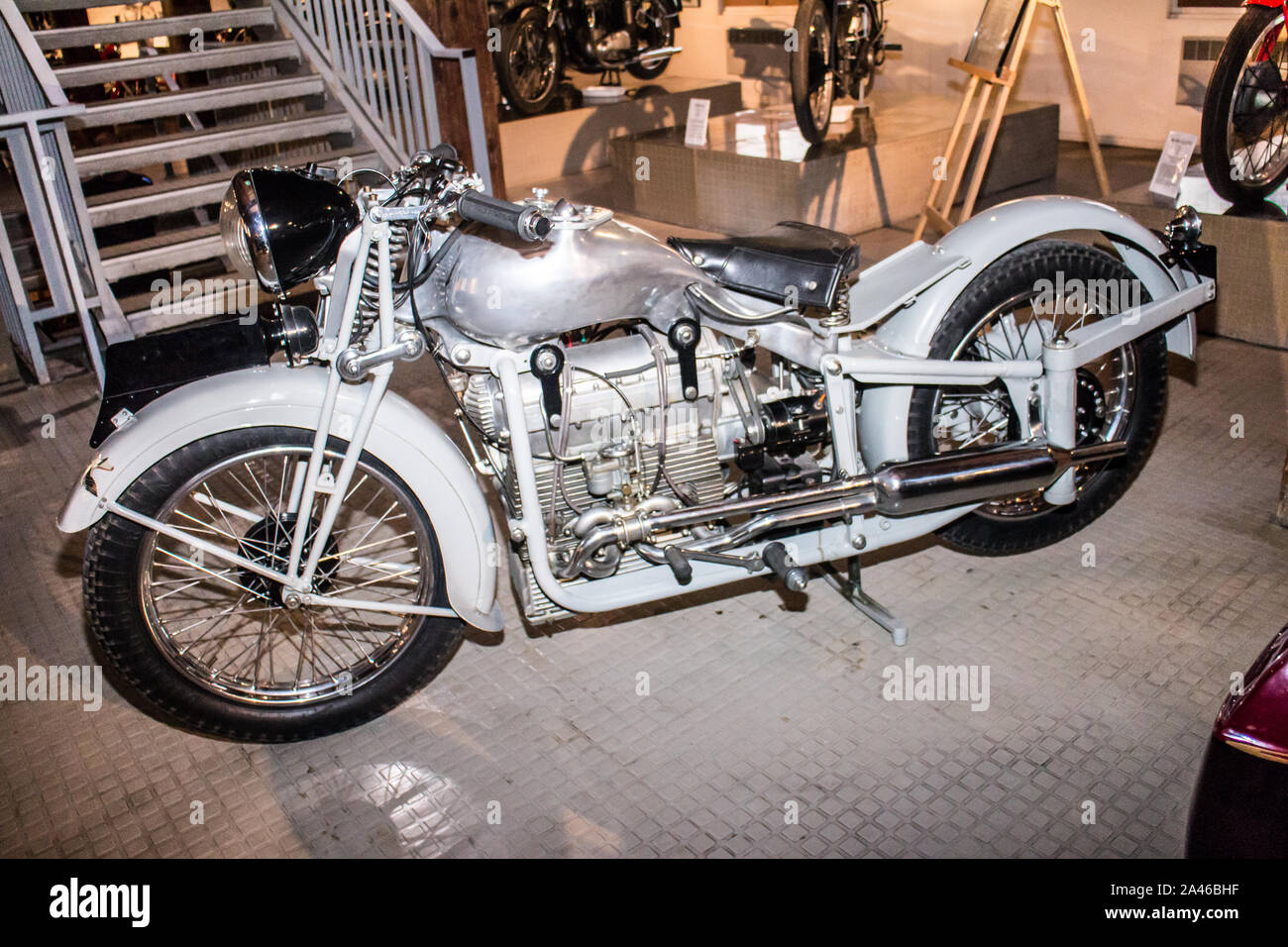 Marseille (France) Musée de la moto - Motorcycle museum : MGC (French prototype) Stock Photo