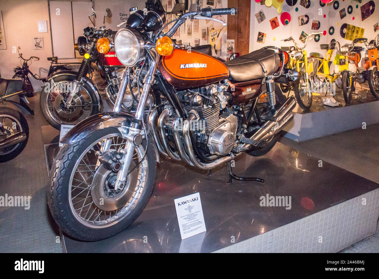 Marseille (France) Musée de la moto - Motorcycle museum : Kawasaki Z1 900  cc (Japanese Stock Photo - Alamy