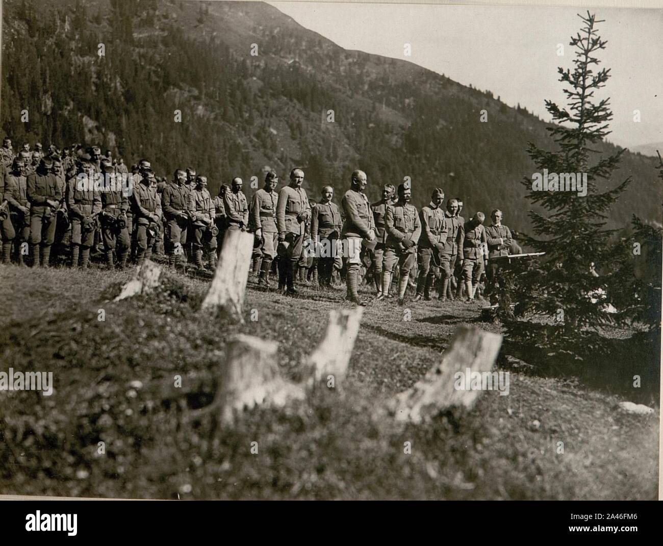 Feldmesse anlässlich des Geburtstages Sr.Majestät, (17-8.1917.) Stock Photo