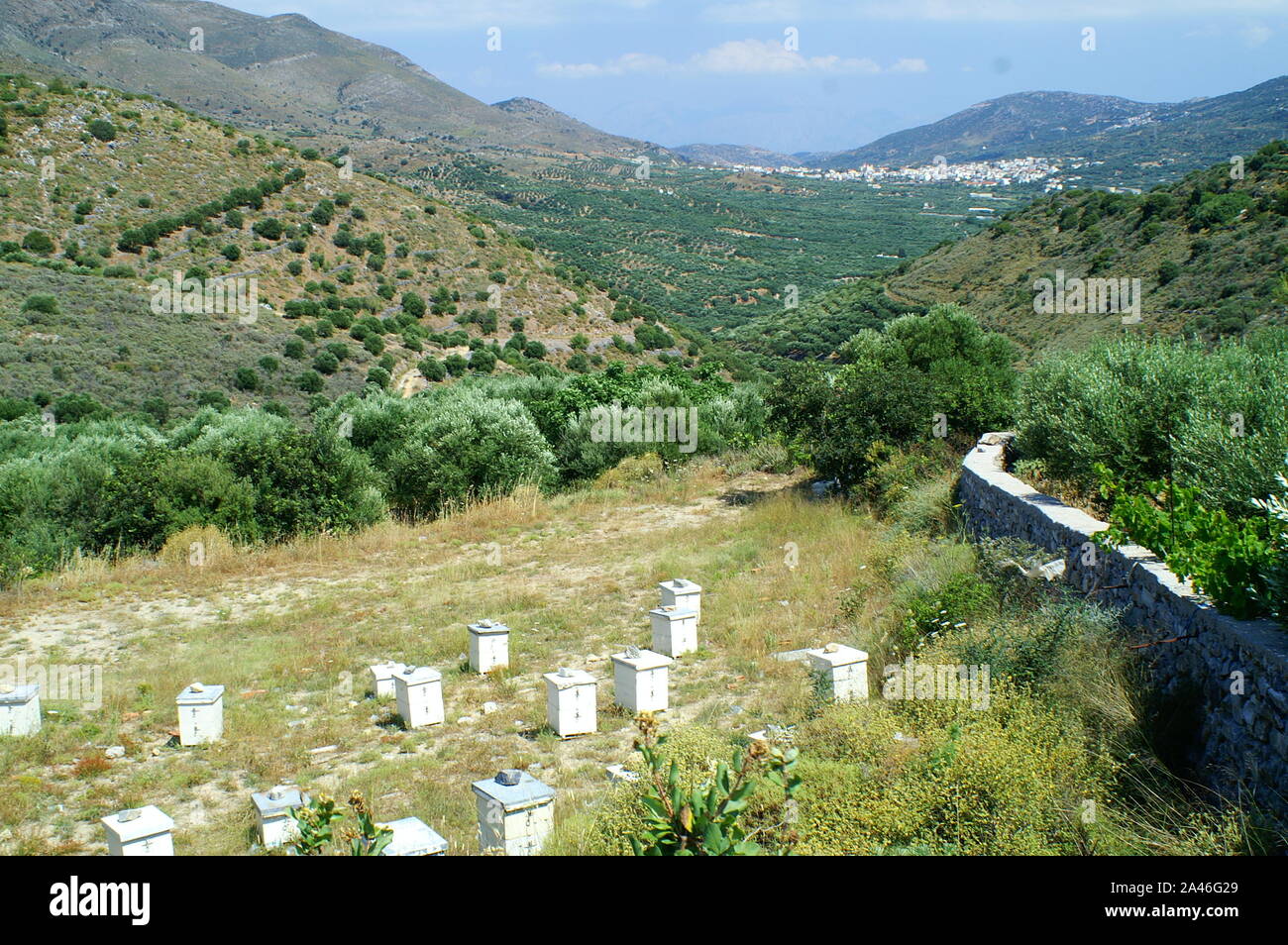 Crete rustic countryside , Mediterranean Island Stock Photo
