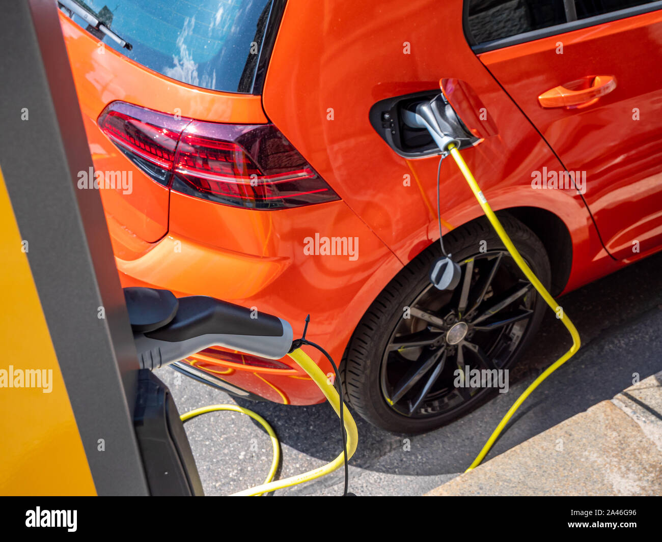 Mobility of the future  e-cars Stock Photo