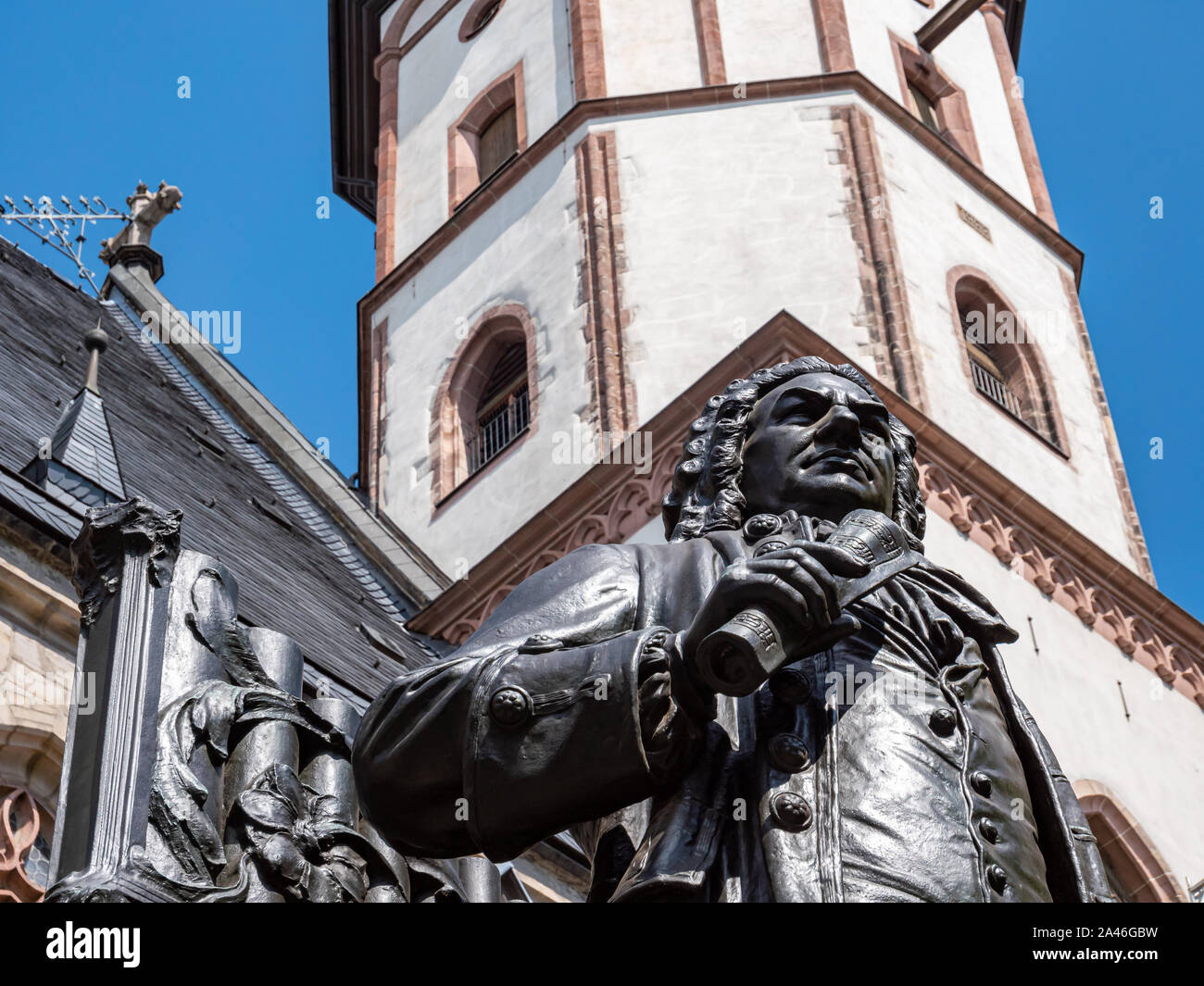 Bach statue in Leipzig Saxony Stock Photo - Alamy