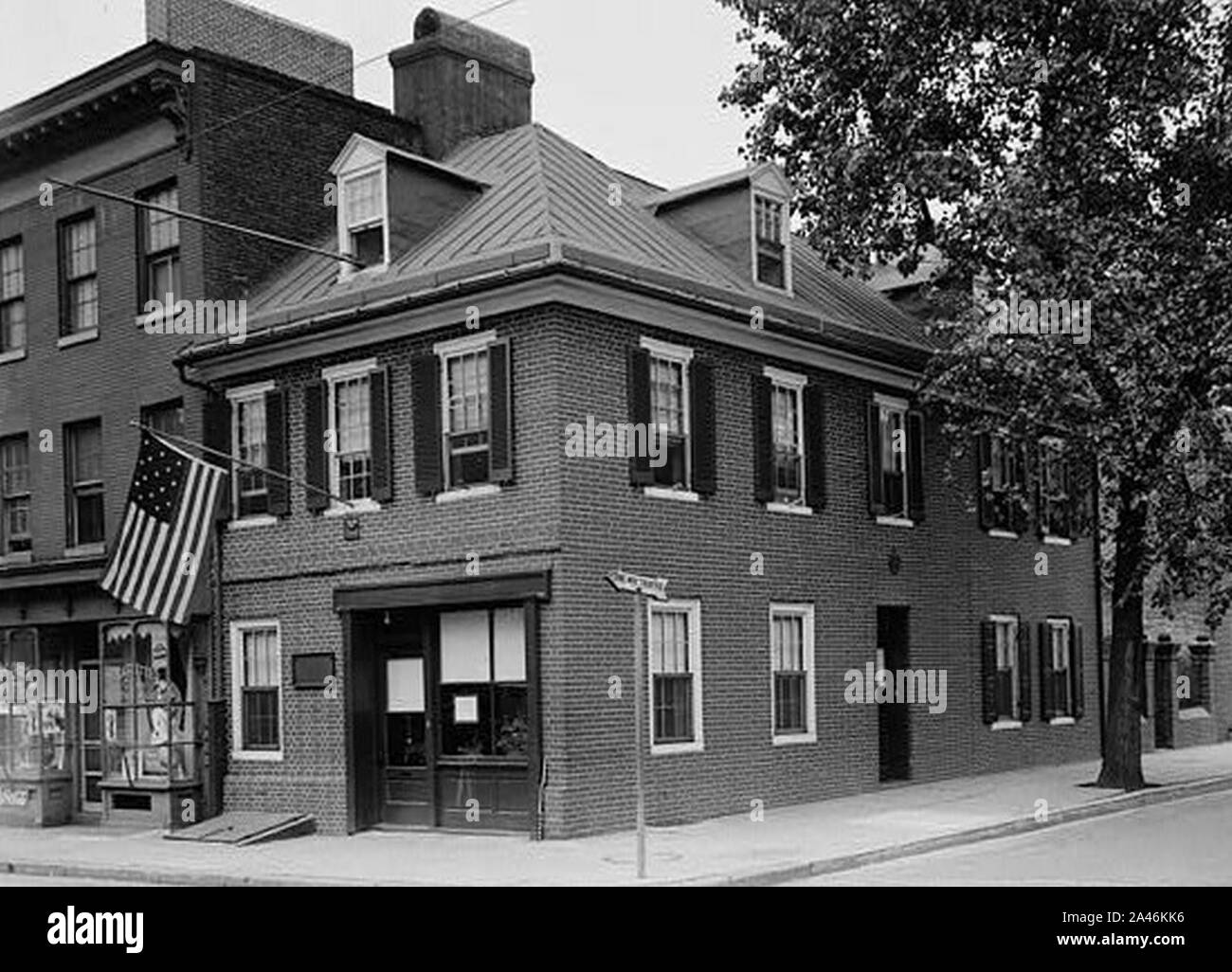 Flag House 844 East Pratt & Albemarle Streets (Baltimore Independent City Maryland). Stock Photo