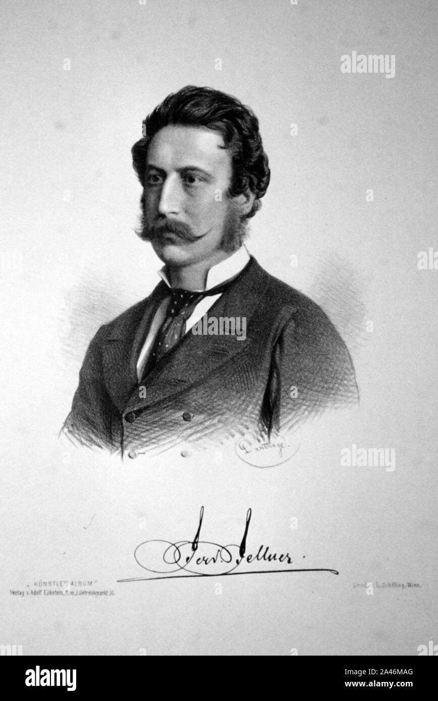 Ferdinand Fellner der Jüngere Litho. Stock Photo