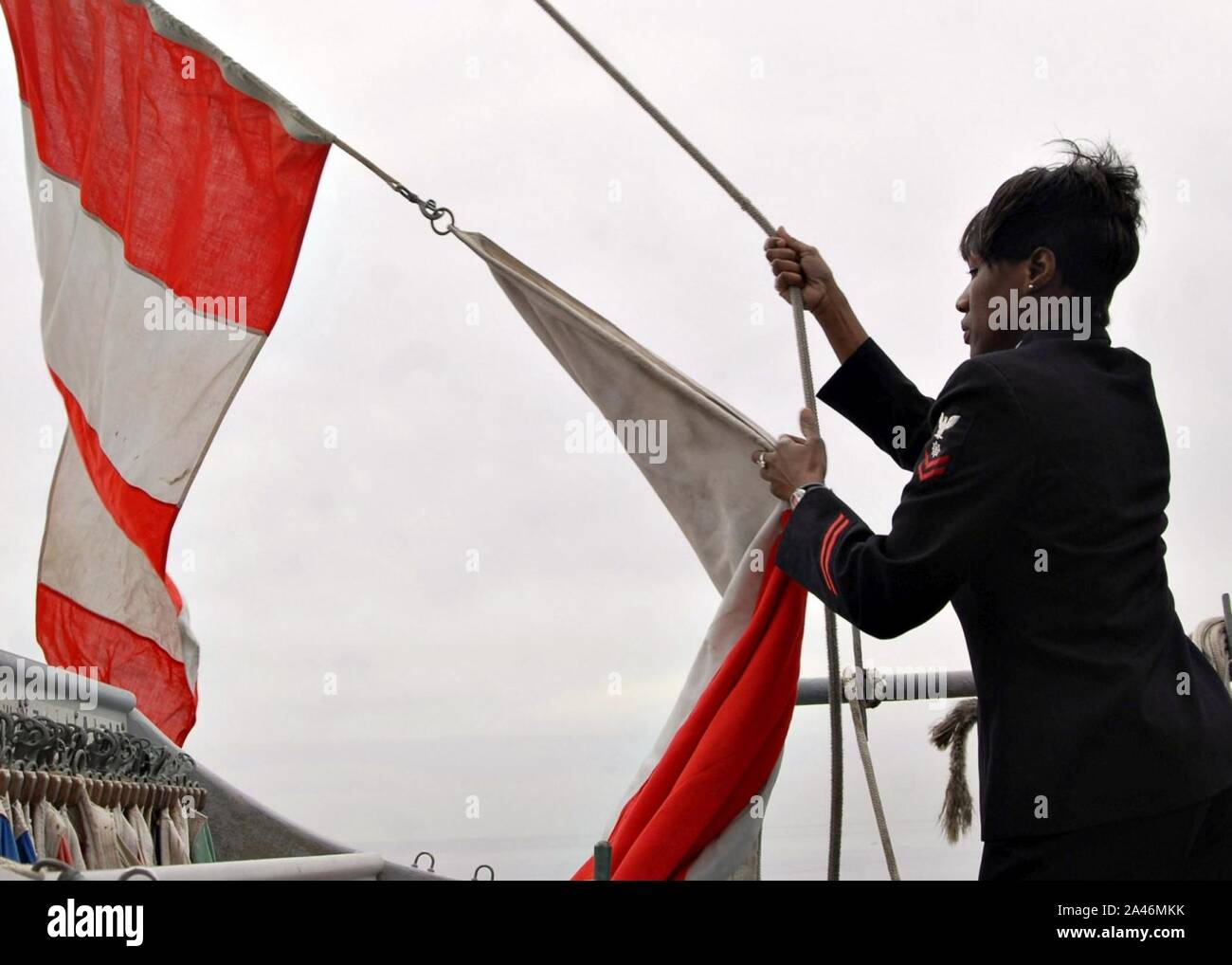 Flag Hoisting Stock Photo Alamy