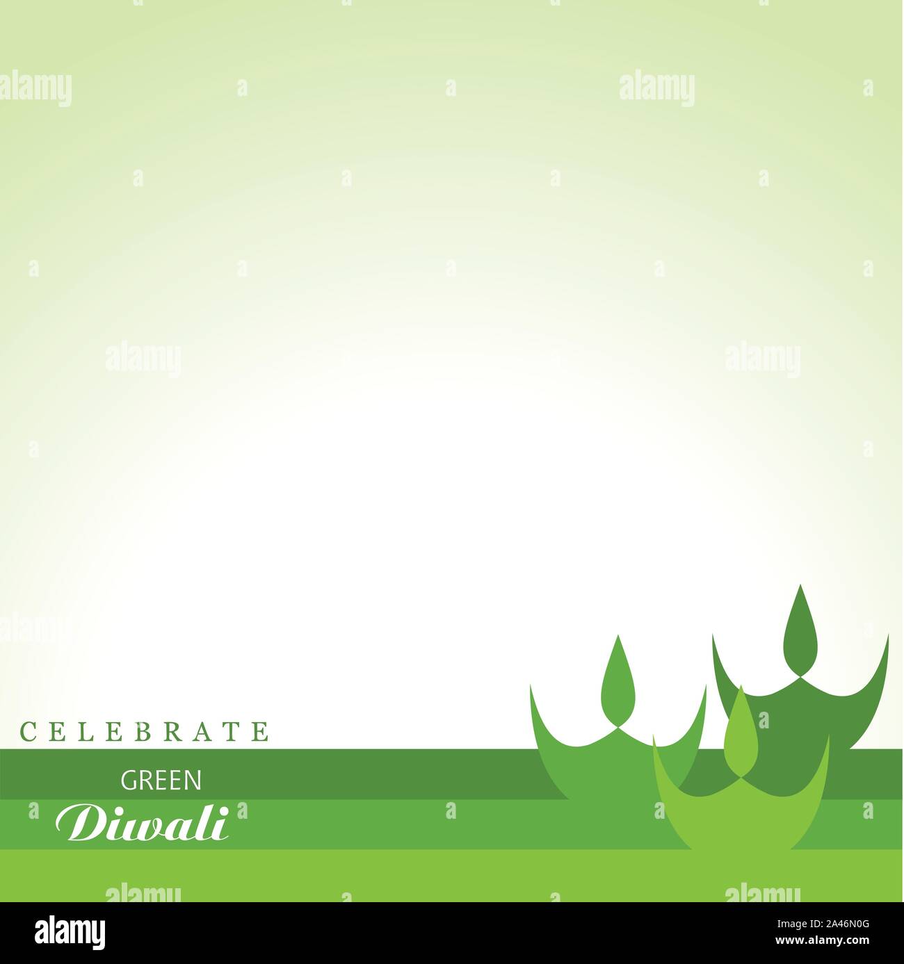 illustration of Greeting for celebrate green diwali concept Stock Vector  Image & Art - Alamy
