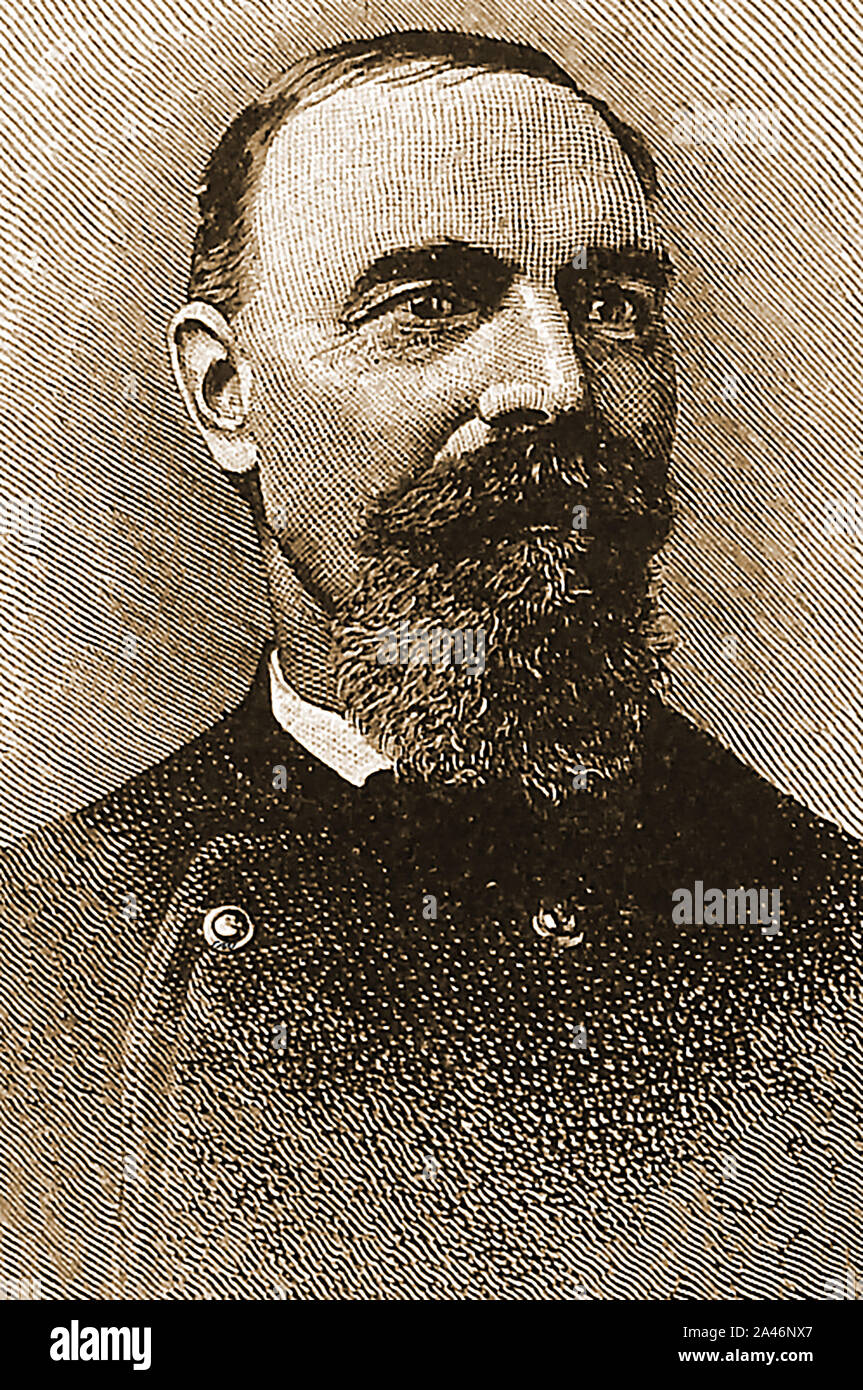 A circa 1900 portrait of Reverend William H. Murray, (of the Scottish Bible Society)  missionary to China. Murray  was disabled, having lost his left arm as a 9 year old child in a sawmill machinery accident.   In China he developed a script for the blind using   a system of embossed dots similar to Braille which also helped sighted foreigners learn Mandarin. Stock Photo
