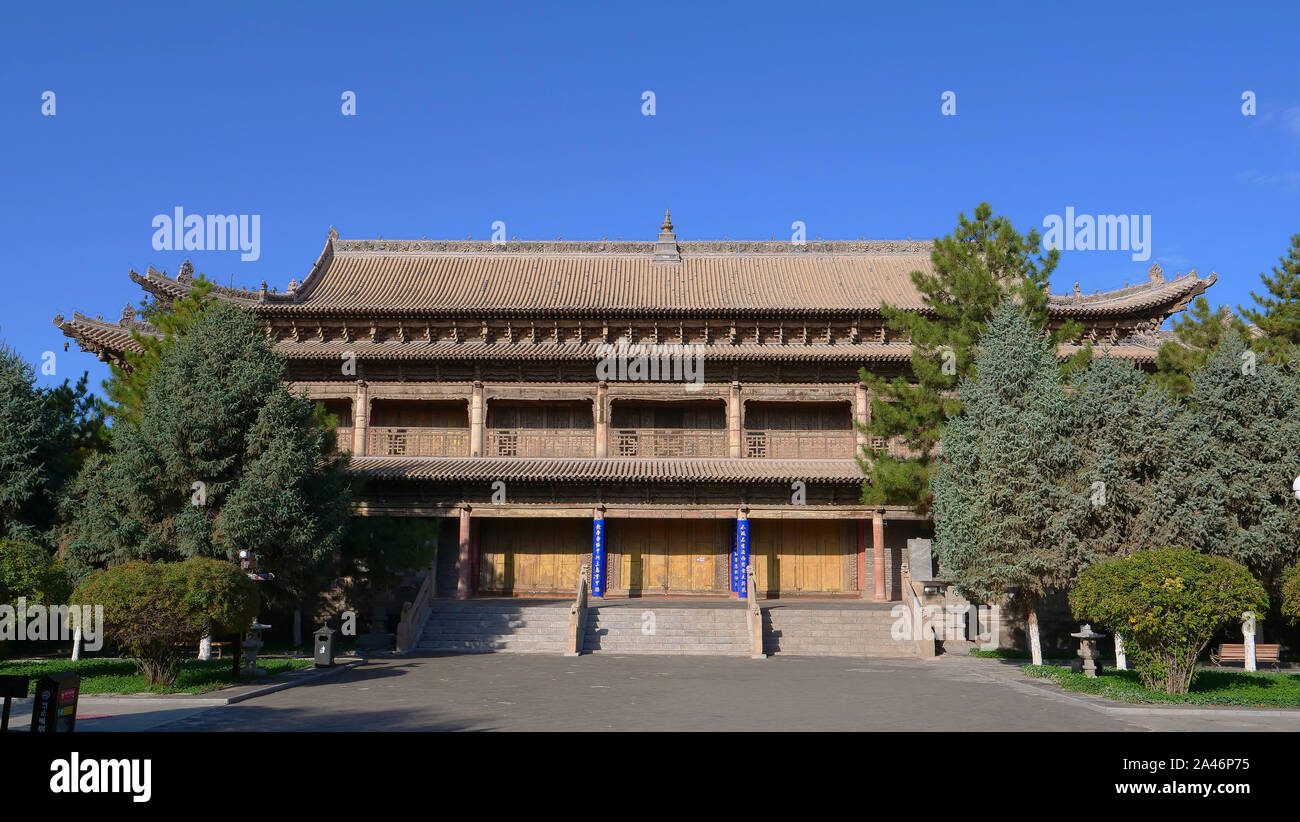 Ancient architecture of Great Western Xia Dynasty Buddhist temple in Zhangye Gansu China Stock Photo
