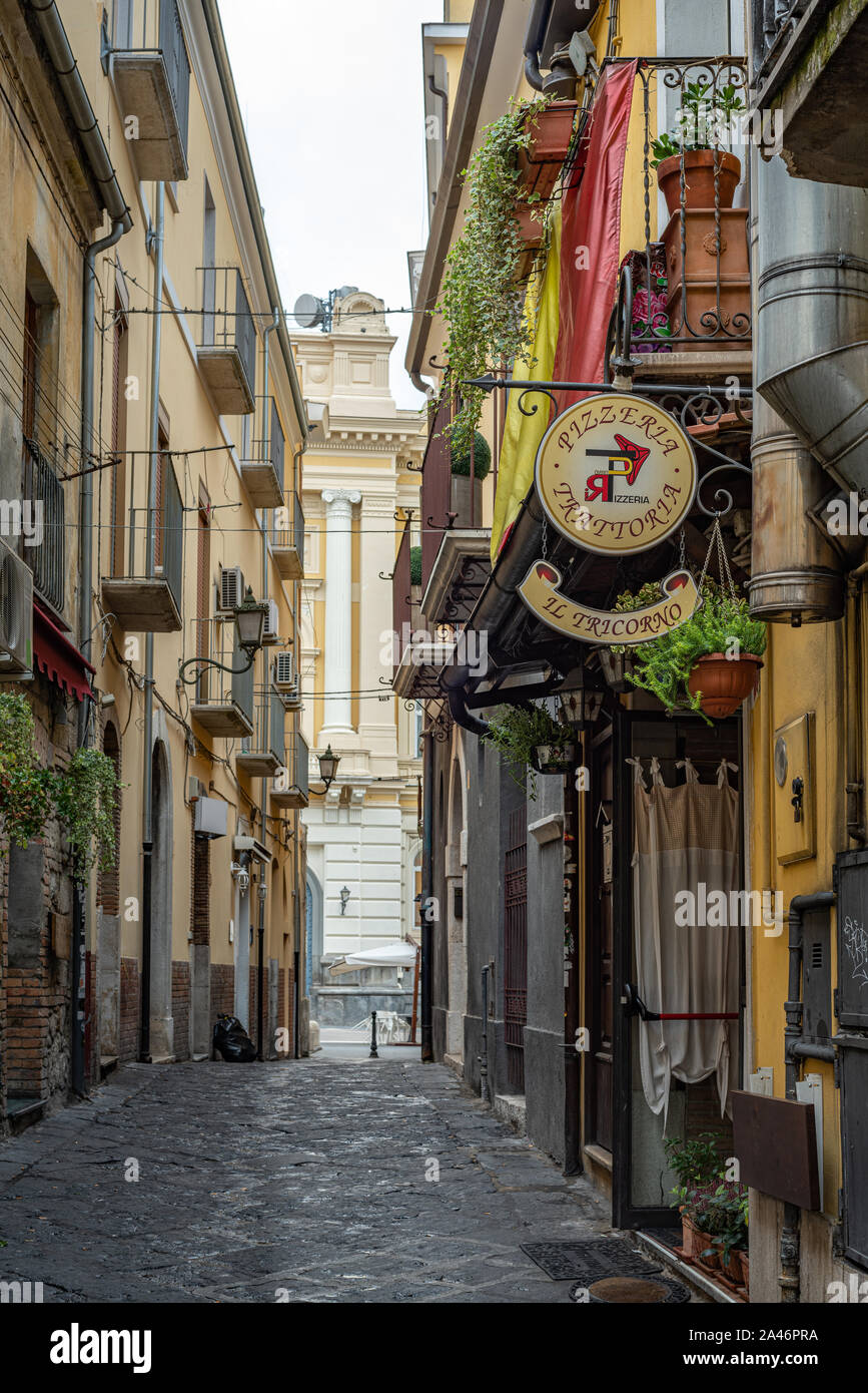 typical alley of the historic center of Benevento Stock Photo
