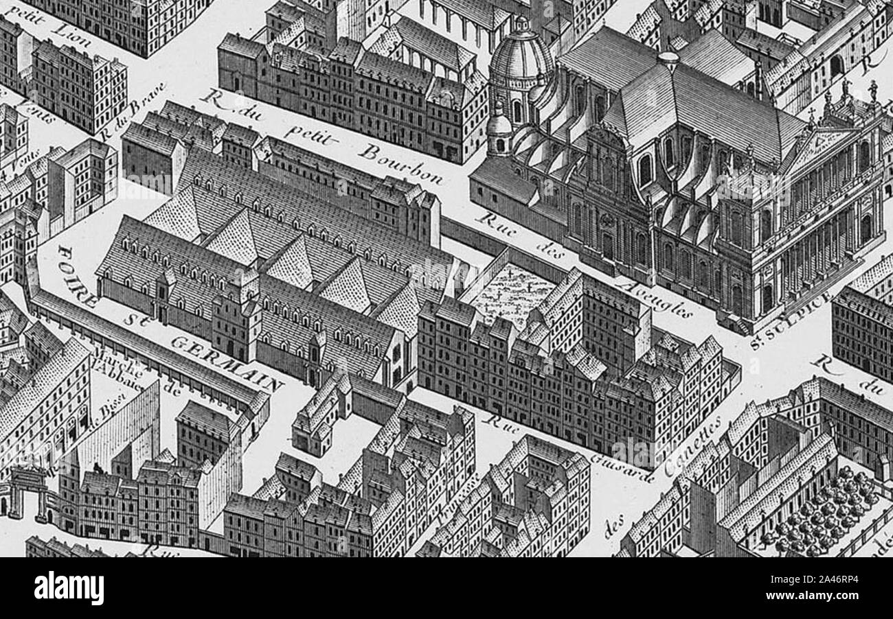 St Sulpice Paris Map Saint Sulpice Paris Black And White Stock Photos & Images - Alamy