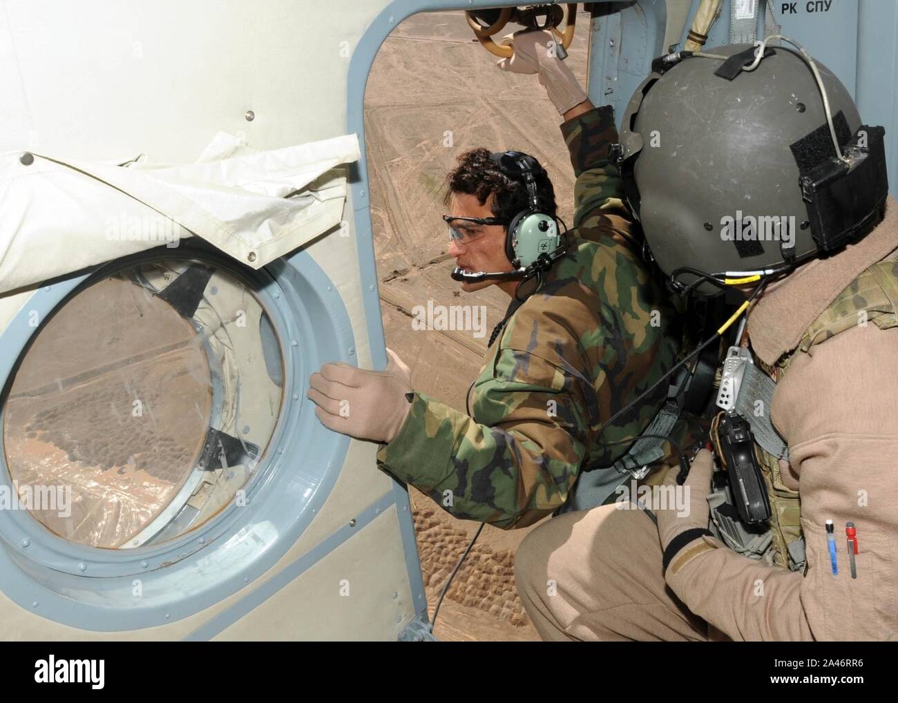 First flight a success for future Afghan Flying Air Crew Chiefs Stock Photo