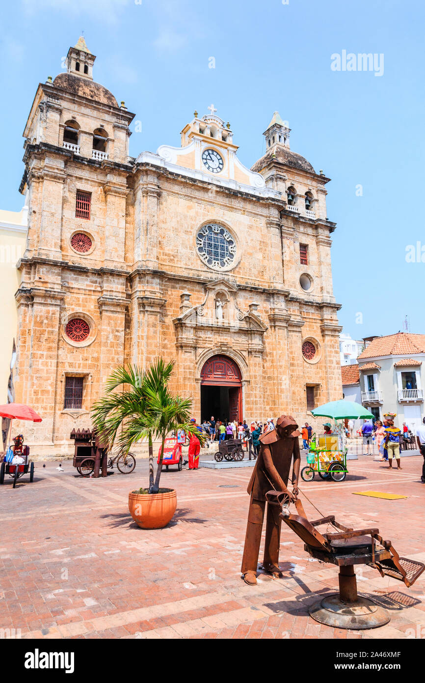 Cartagena, Colombia. Church of St Peter Claver. Stock Photo
