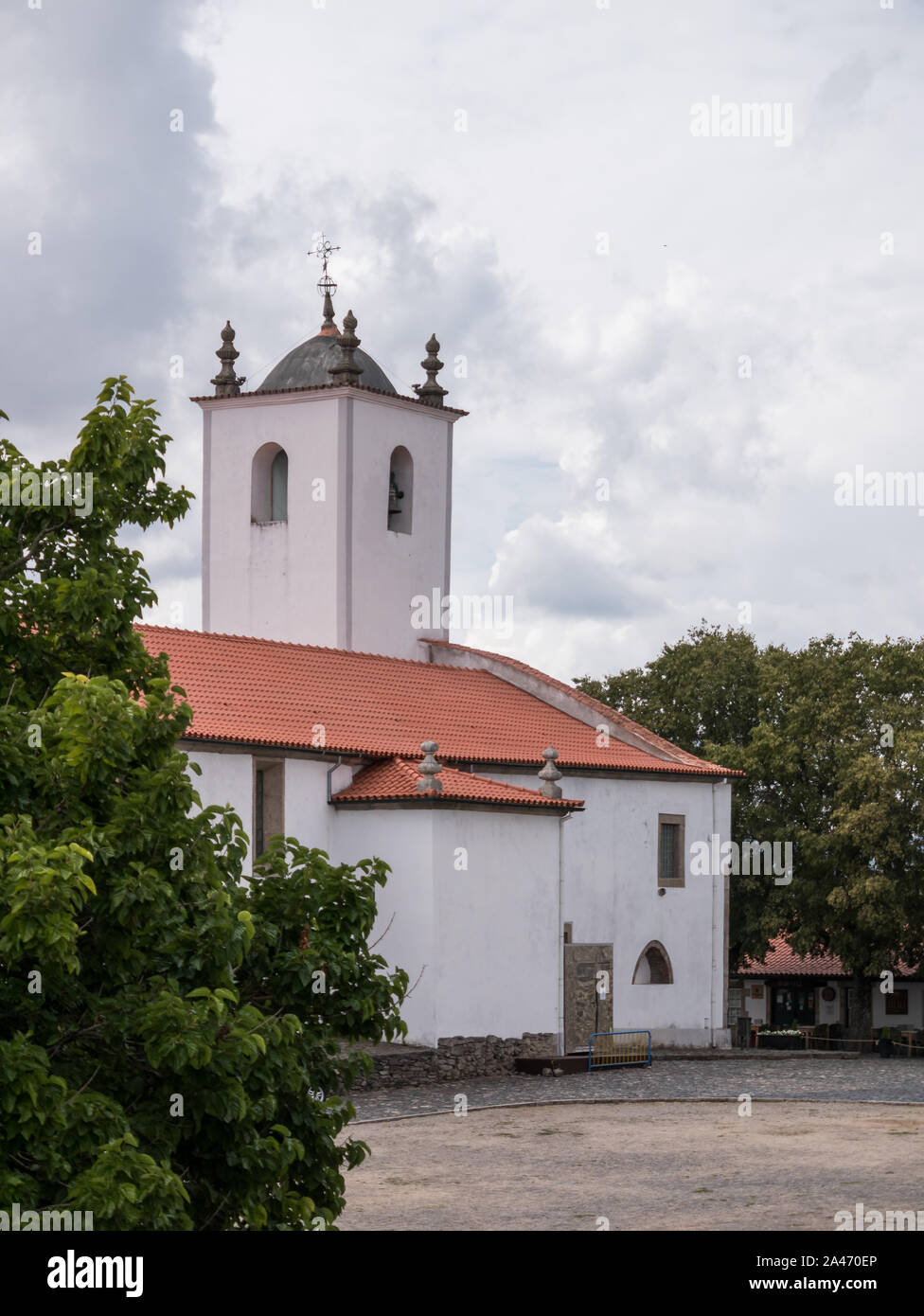 Saint Mary church in the old town, next to the castle, Bragança, Portugal Stock Photo