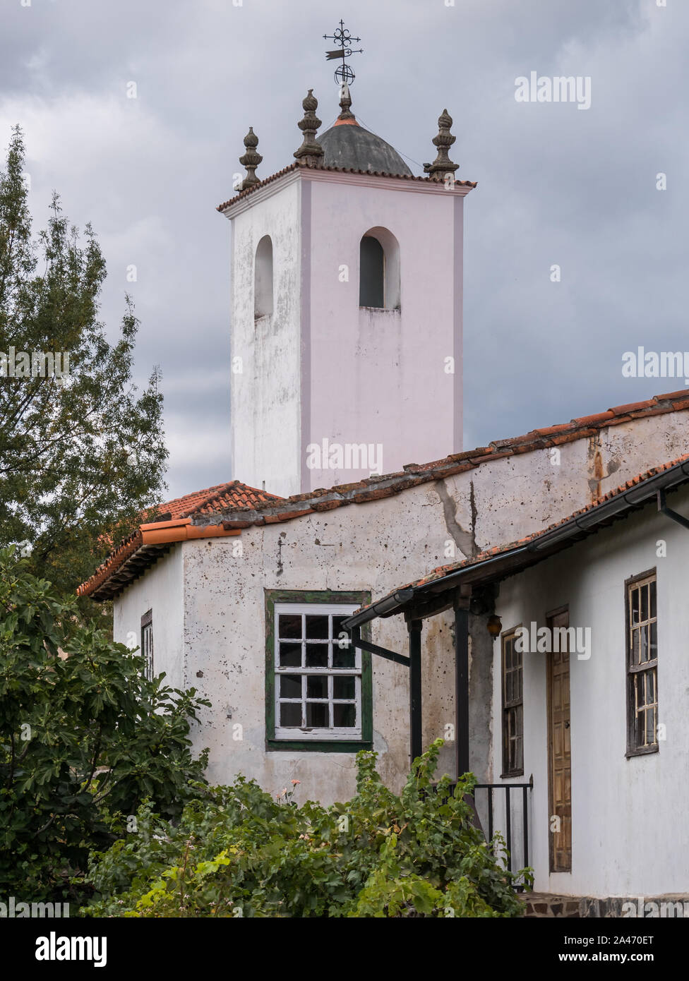 Saint Mary church in the old town, next to the castle, Bragança, Portugal Stock Photo