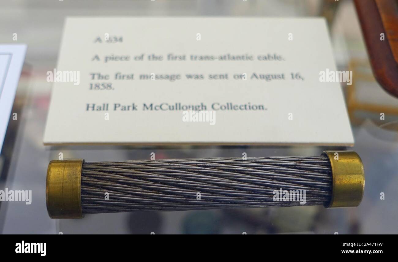 First Trans Atlantic Cable C 1858 Stock Photo Alamy