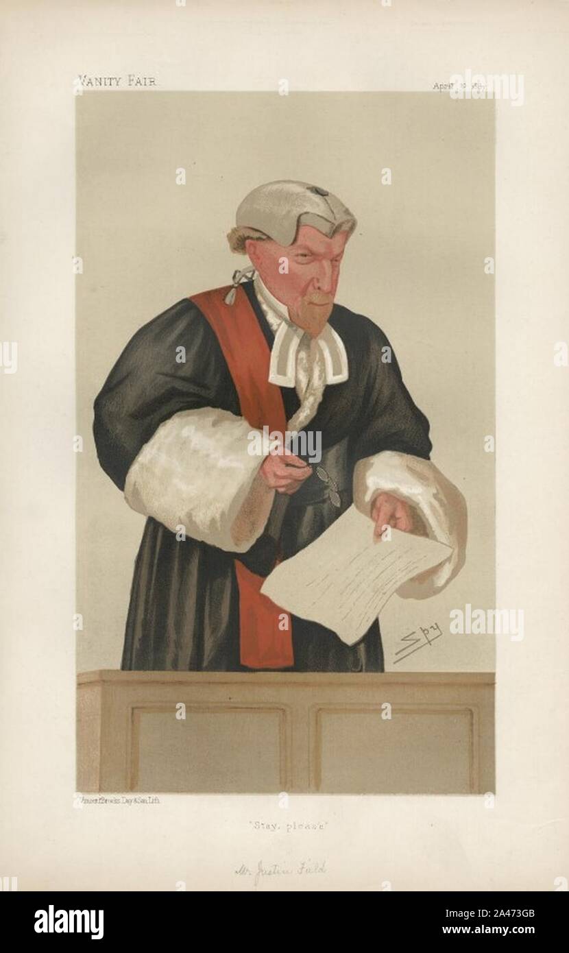 William Field Vanity Fair 30 April 1887. Stock Photo