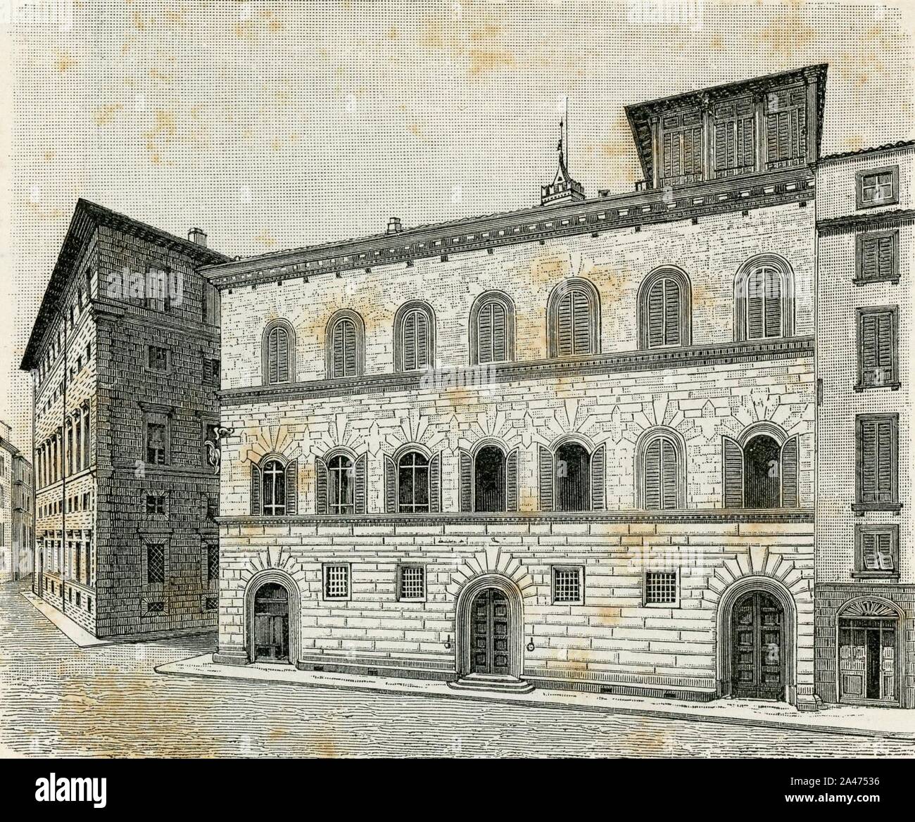 Firenze Palazzo Gondi Stock Photo - Alamy