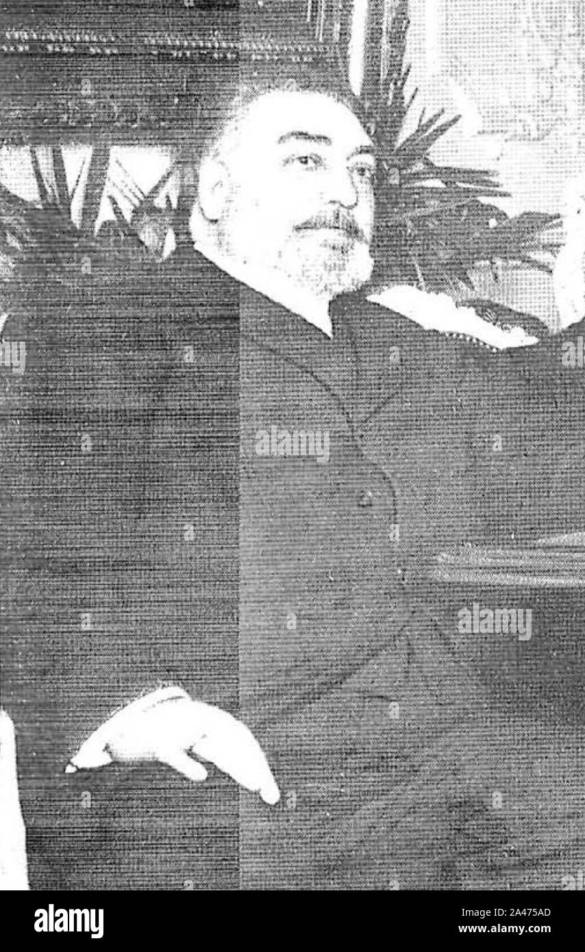Fermín Calbetón. Un Consejo de Ministros en la presidencia, de Campúa, en Nuevo Mundo, 17-03-1910 (cropped). Stock Photo