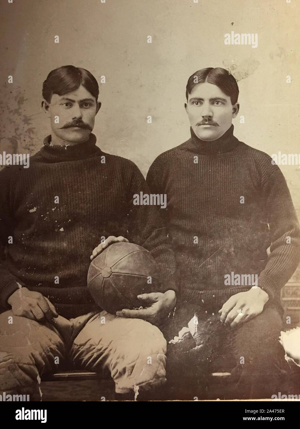 Fielding Yost and teammate c 1895 or 1896 Stock Photo Alamy