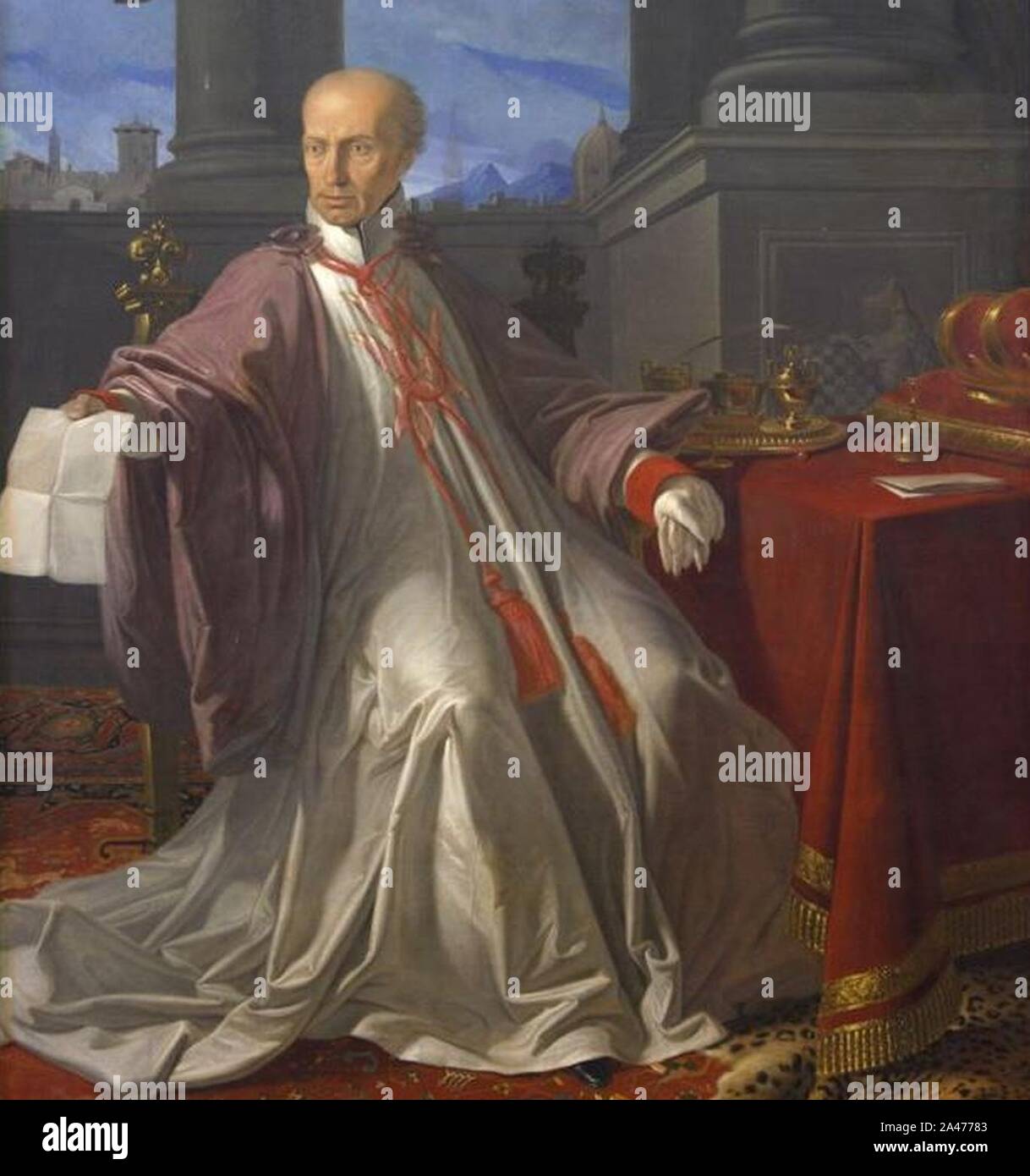 Ferdinando III di Toscana con l'abito da gran maestro dell'ordine di Santo Stefano. Stock Photo