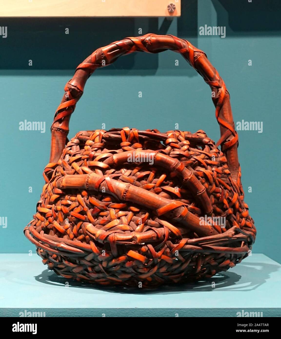 Flower basket (hanakago), Japan, 1800s-1900s, bamboo Stock Photo