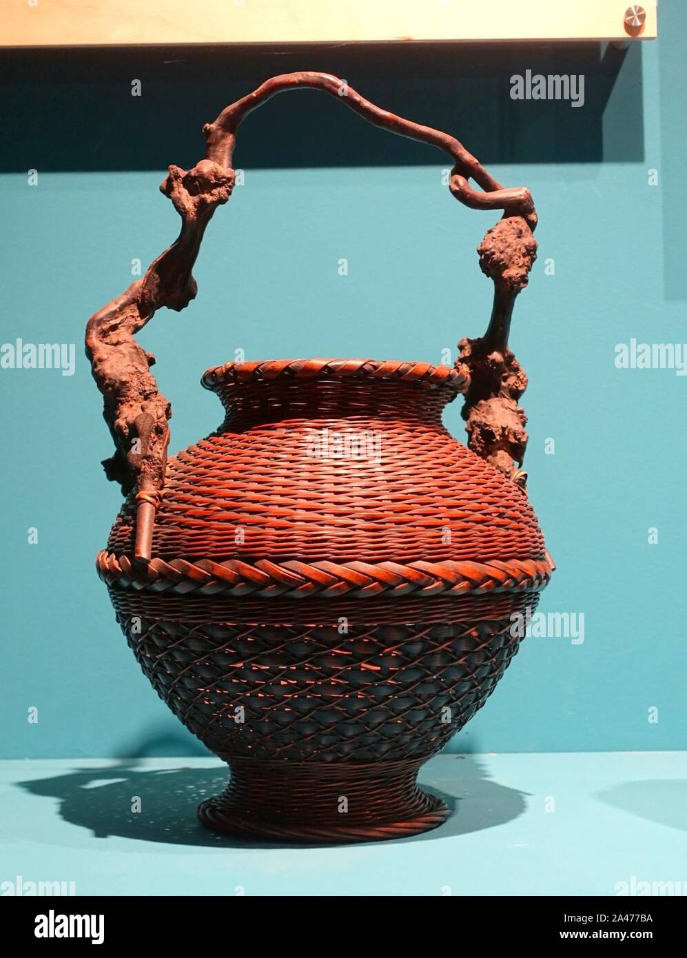 Flower basket (hanakago), Japan, 1800s-1900s, bamboo Stock Photo