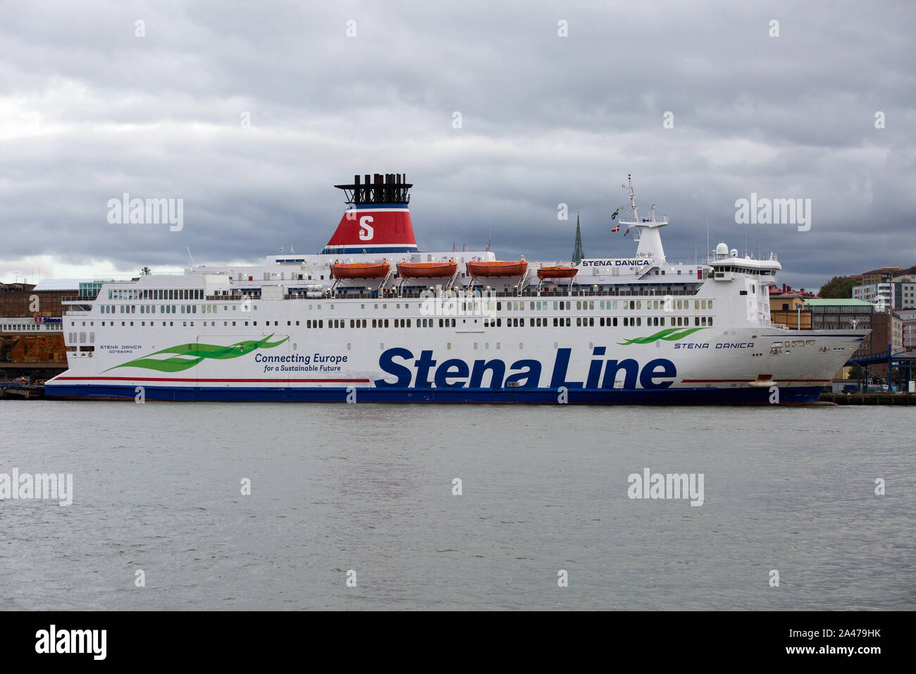 Gothenburg, Sweden. 7th Oct, 2019. ''Stena Danica'' belonging to one of ...