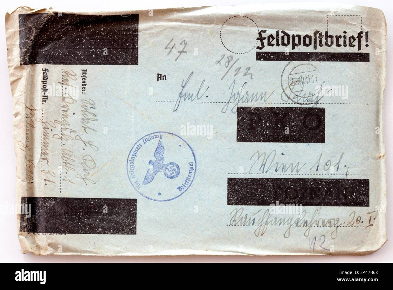 Feldpost von Hans 1941-12-24 1. Stock Photo