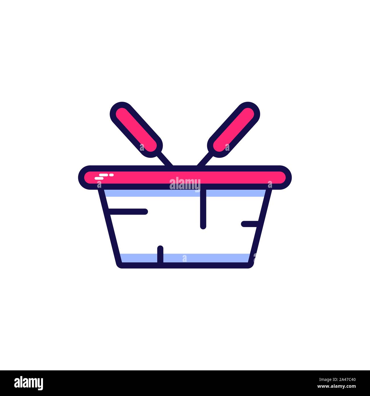 shopping basket on white background vector illustration design Stock Vector