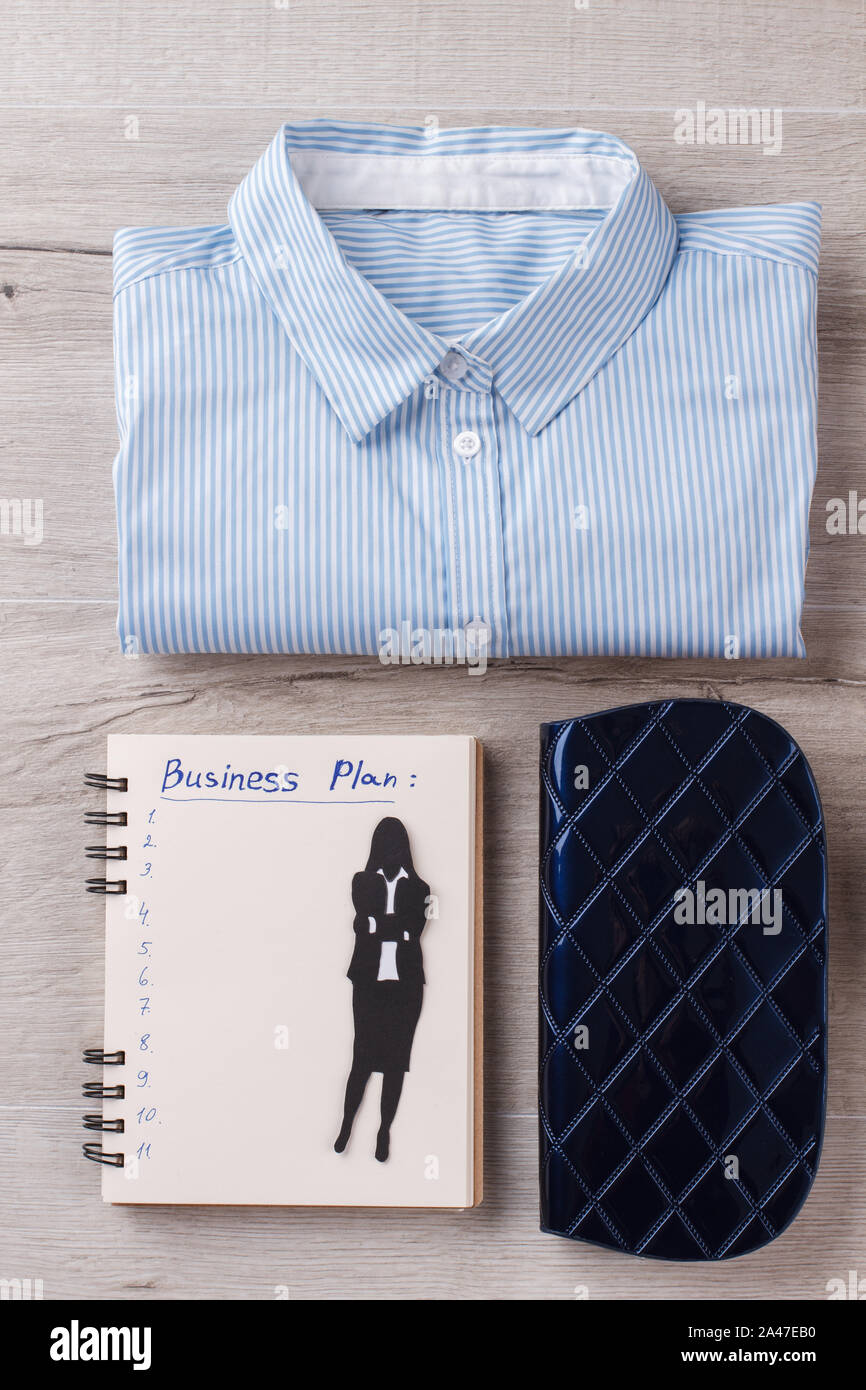 Shirt, case and planner Stock Photo Alamy